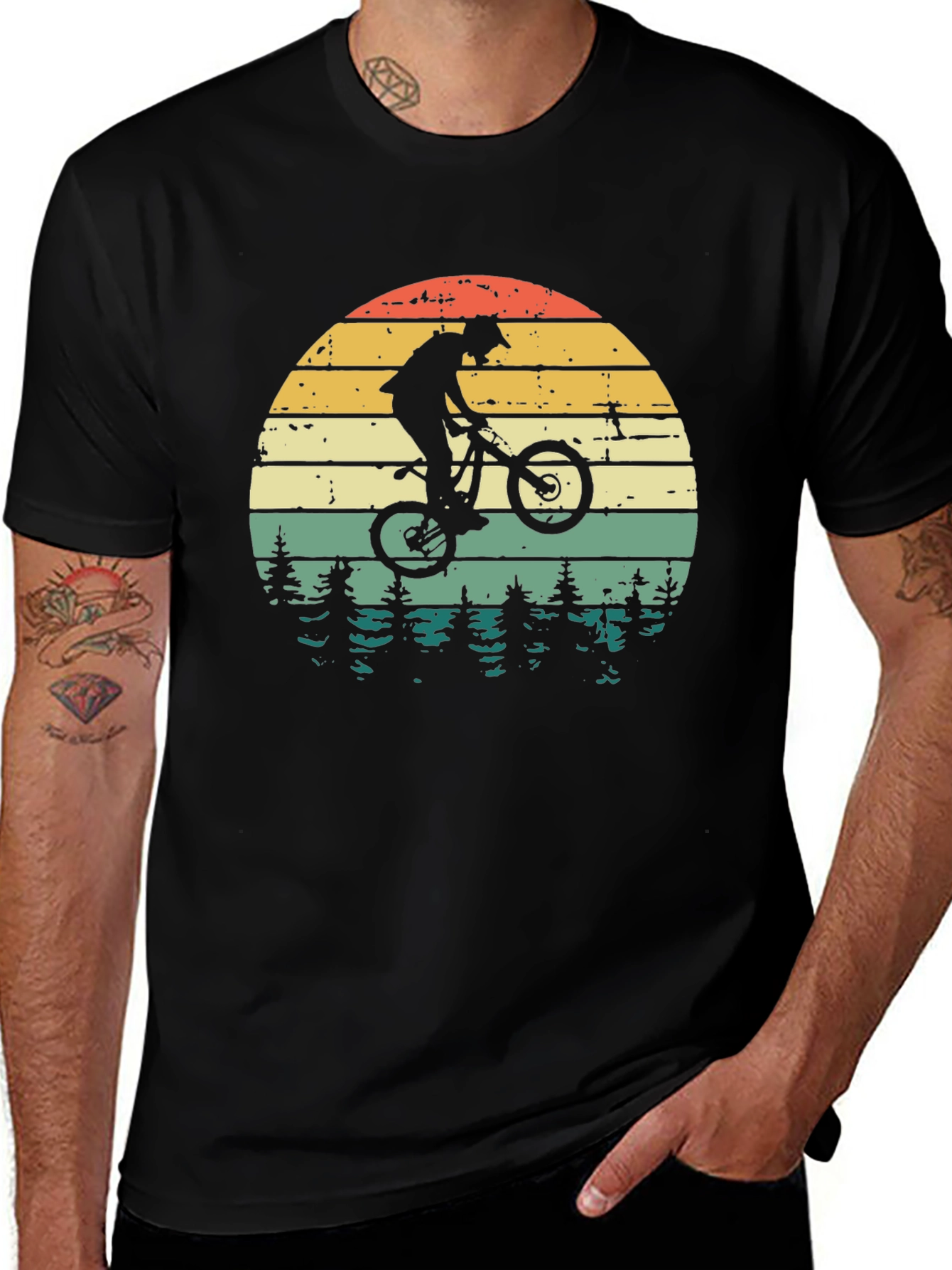 Mountain Bike Sunset Graphic Tee - Ride in Style