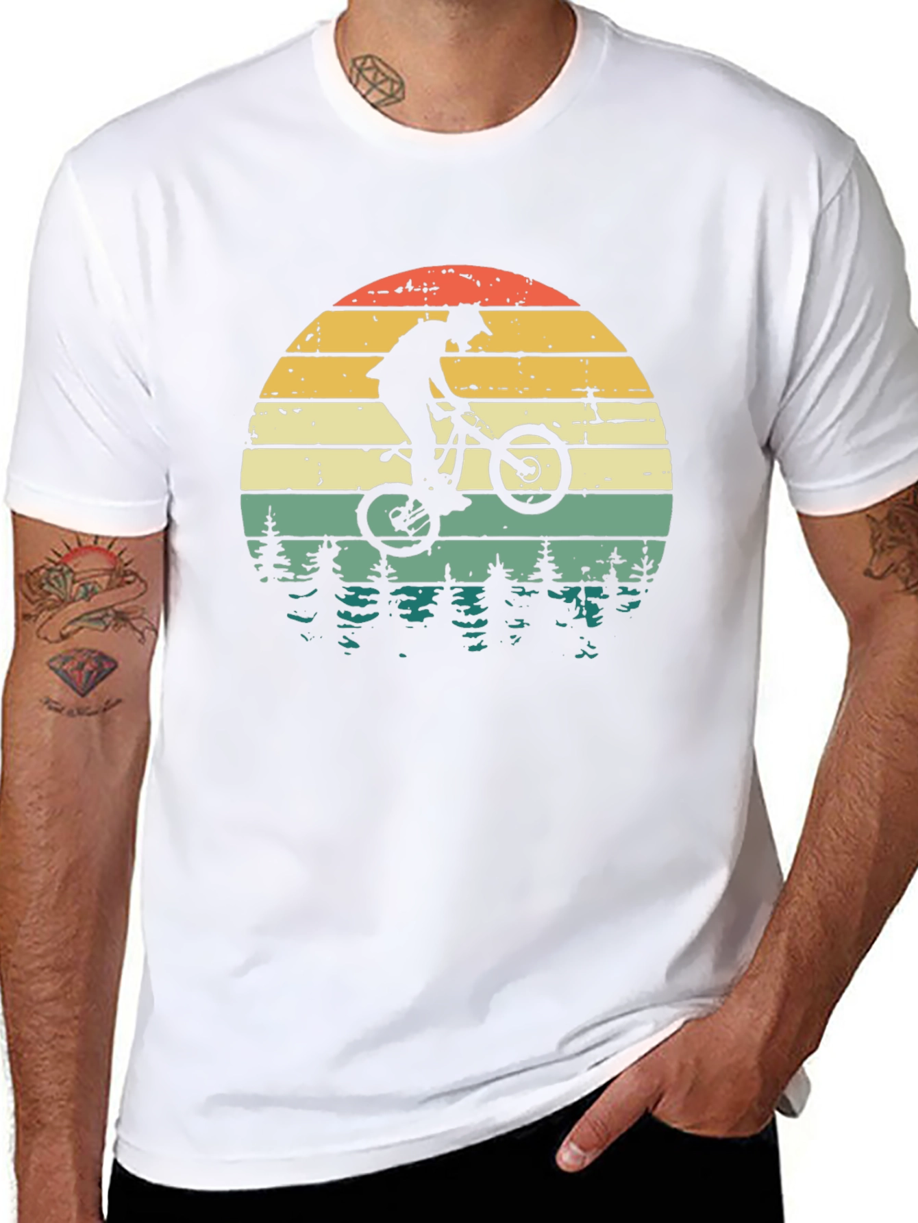 Mountain Bike Sunset Graphic Tee - Ride in Style