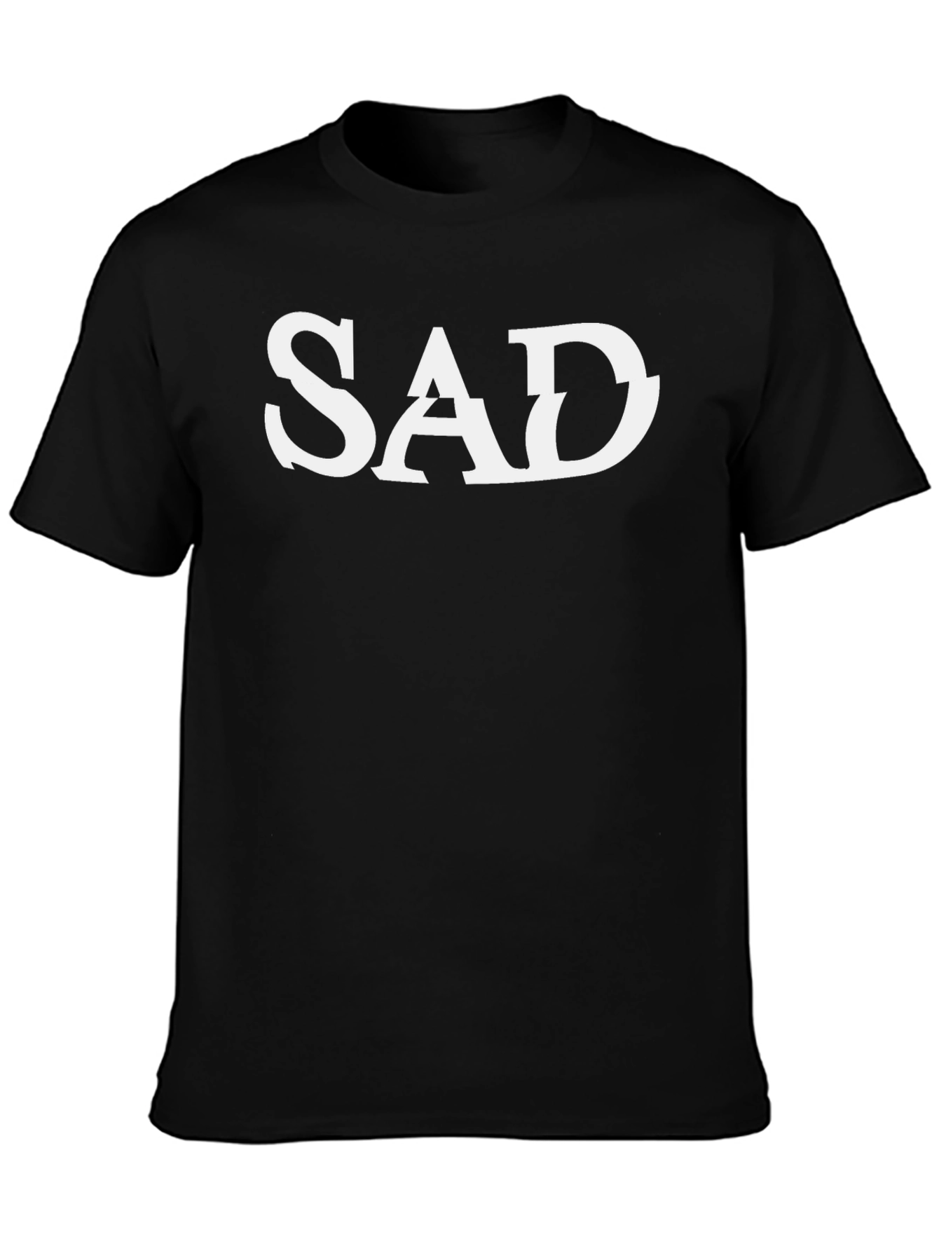 SAD Graphic T-Shirt - Unisex Black Cotton Tee