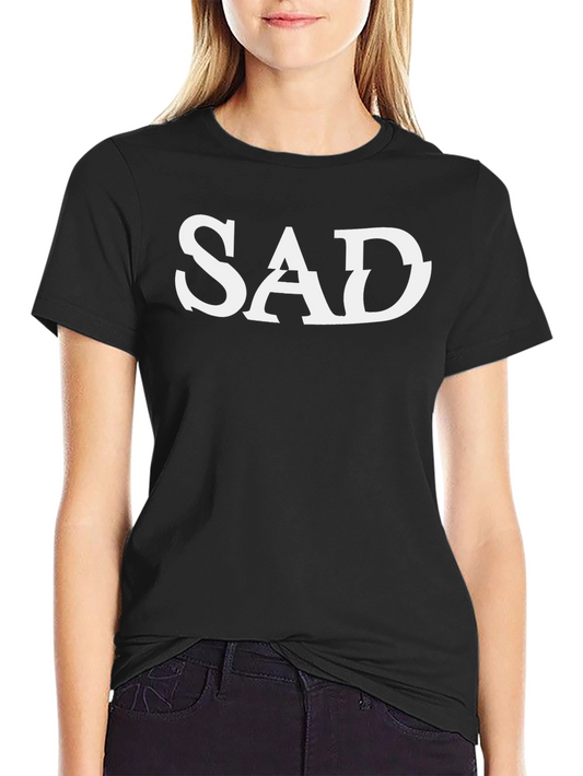 SAD Graphic T-Shirt - Unisex Black Cotton Tee