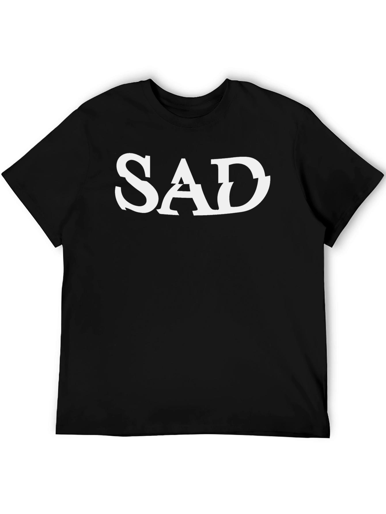 SAD Graphic T-Shirt - Unisex Black Cotton Tee