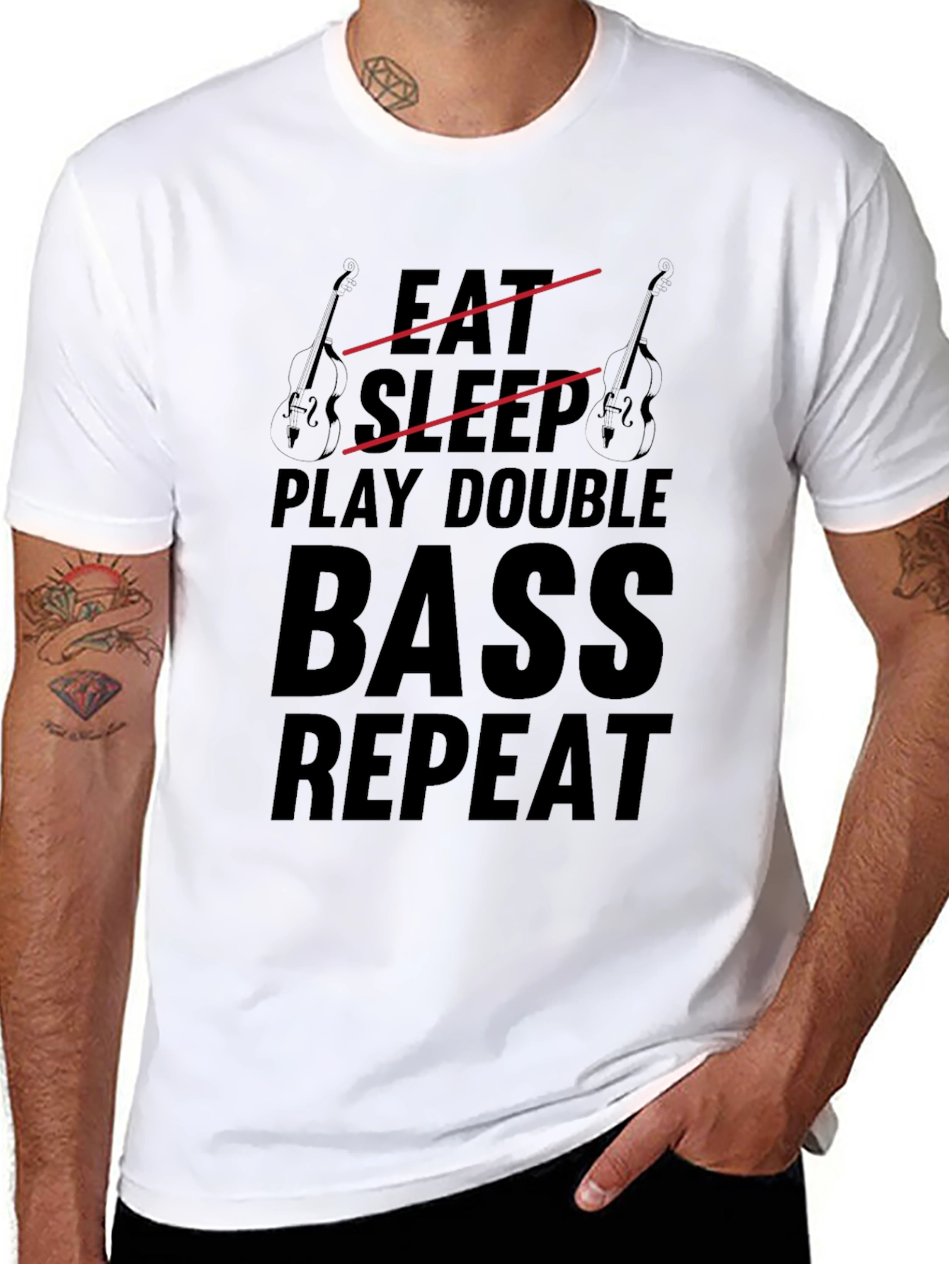 Eat Sleep Play Double Bass Repeat T-Shirt