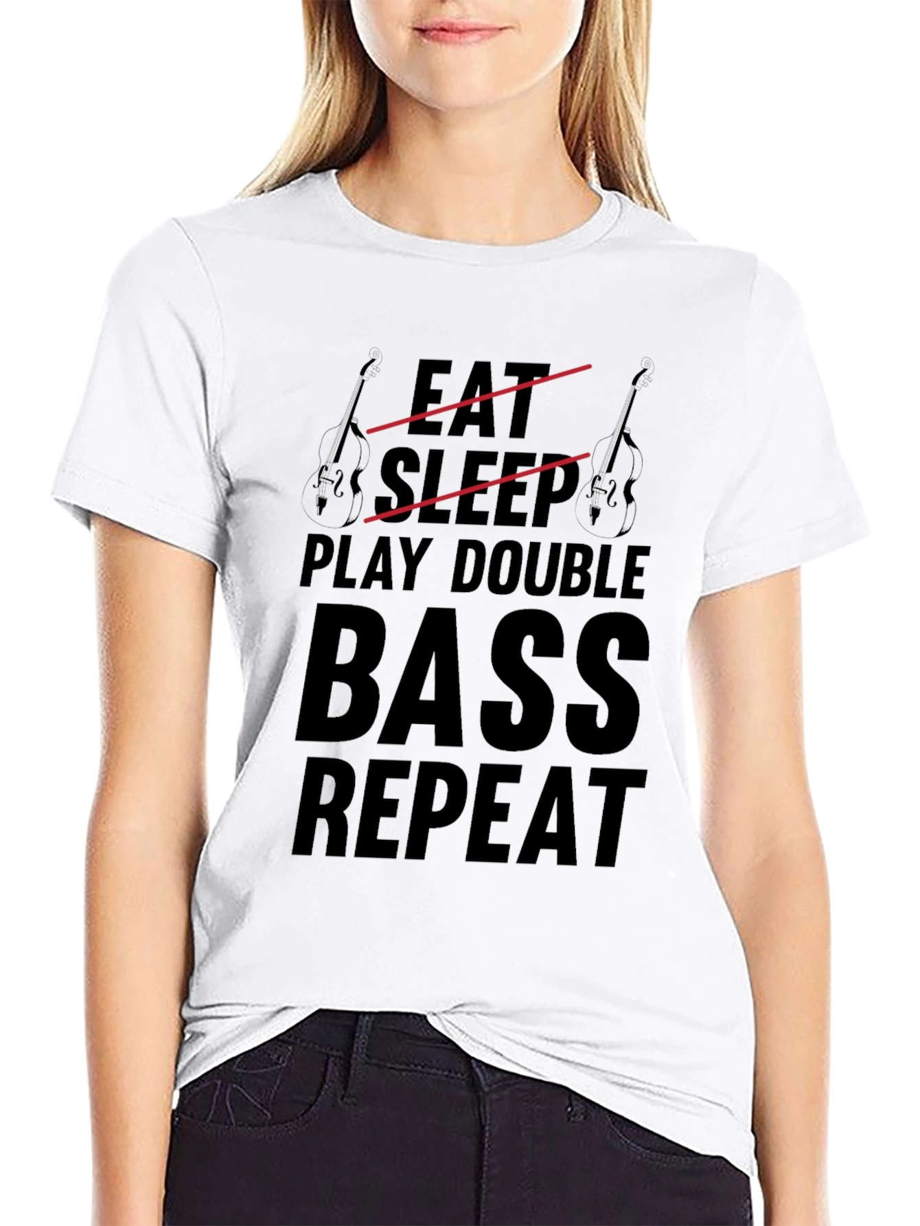 Eat Sleep Play Double Bass Repeat T-Shirt