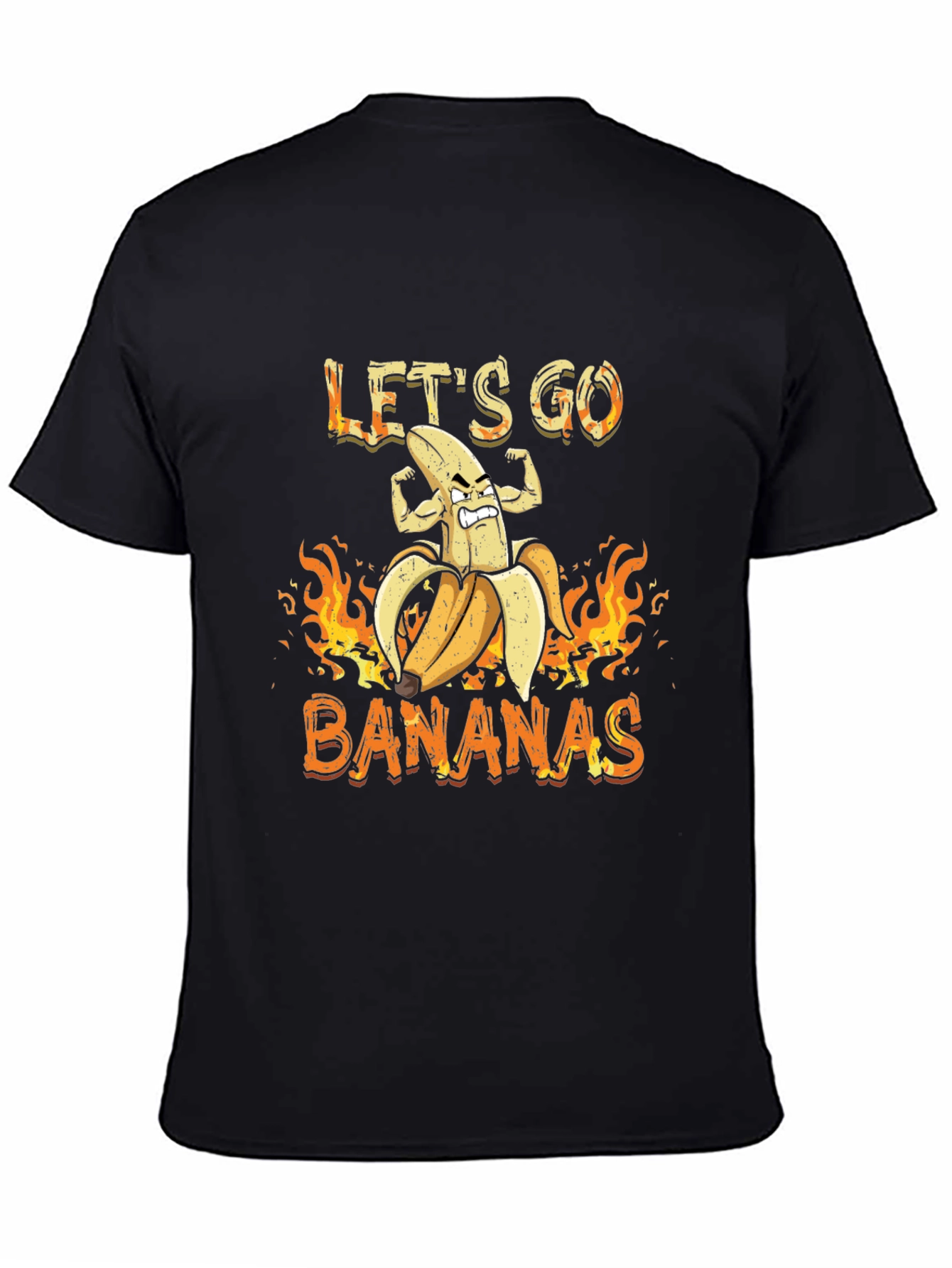 Lets Go Bananas Graphic Tee - Black Cotton T-Shirt