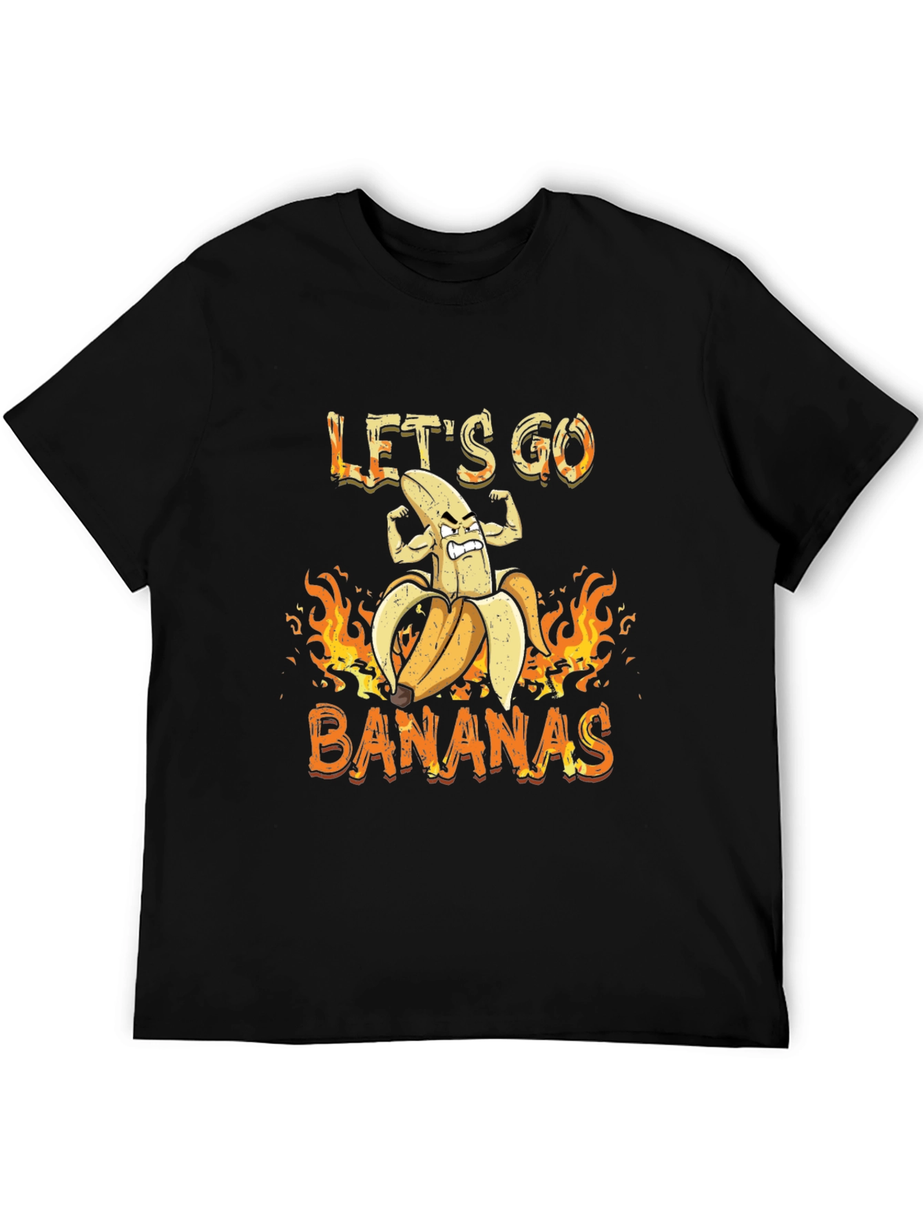 Lets Go Bananas Graphic Tee - Black Cotton T-Shirt