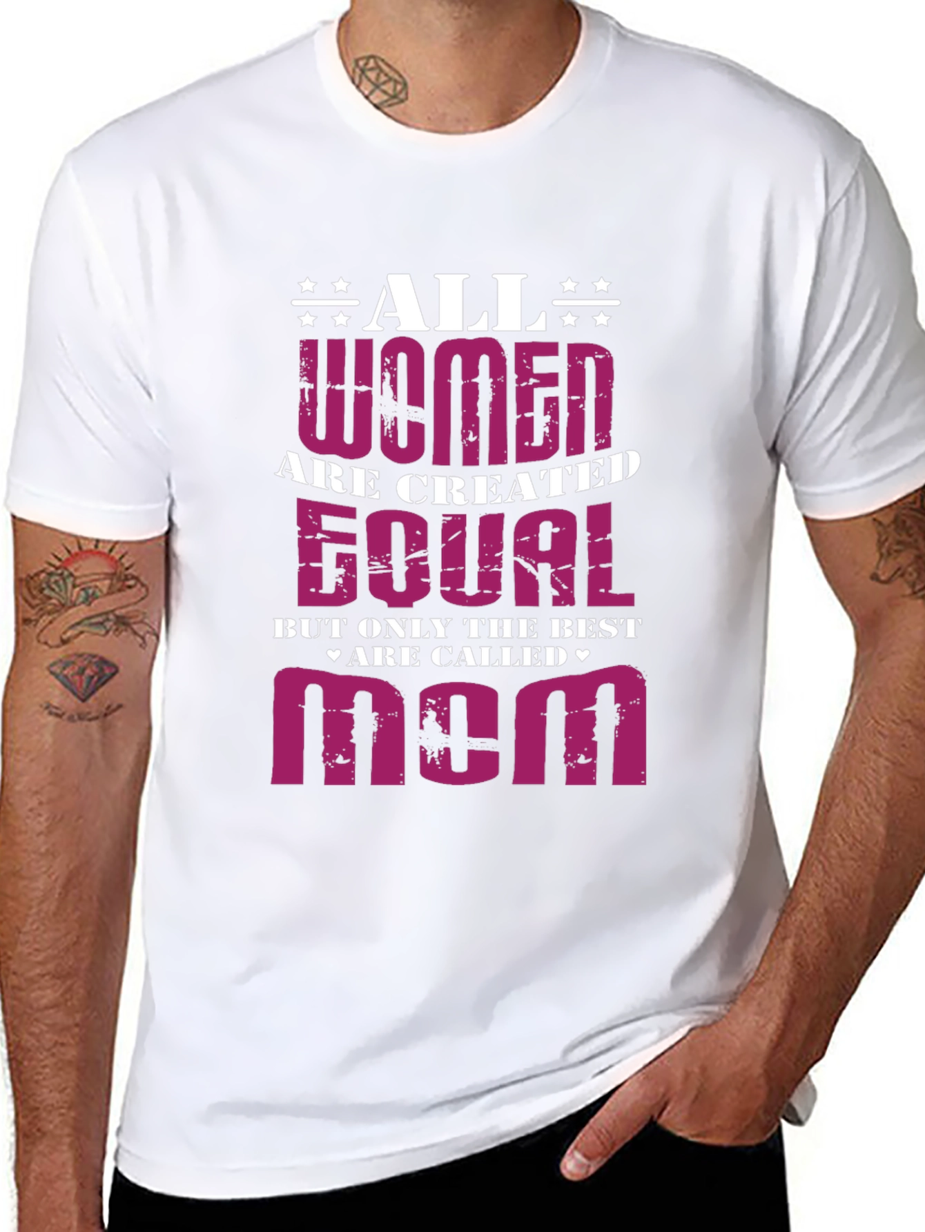 All Women Are Created Equal - Mom Graphic T-Shirt