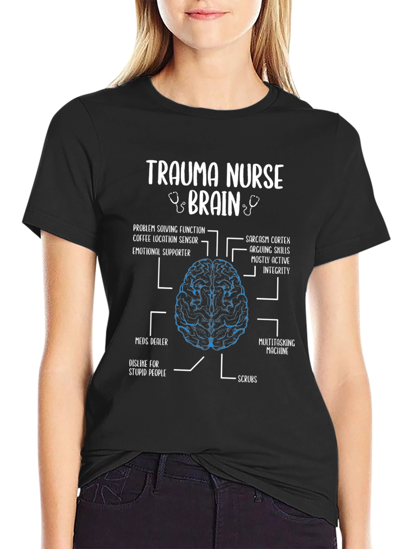 Trauma Nurse Brain Anatomy T-Shirt