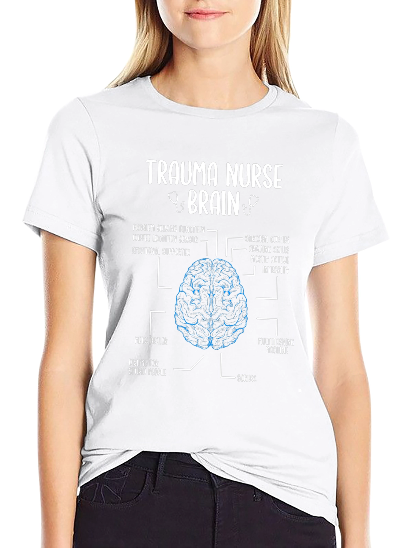 Trauma Nurse Brain Anatomy T-Shirt