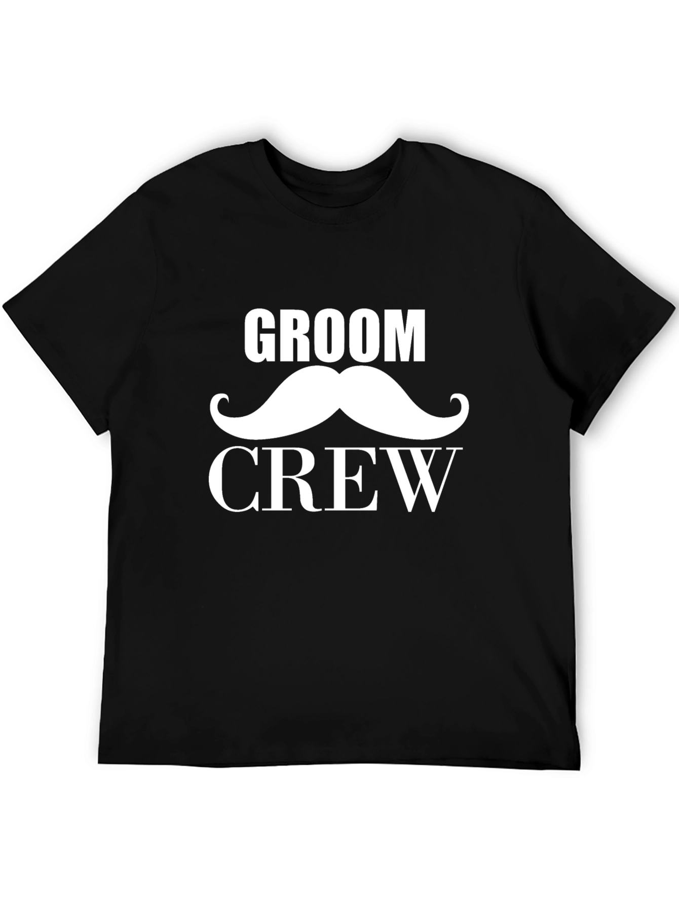 Groom Crew T-Shirt - Mustache Design