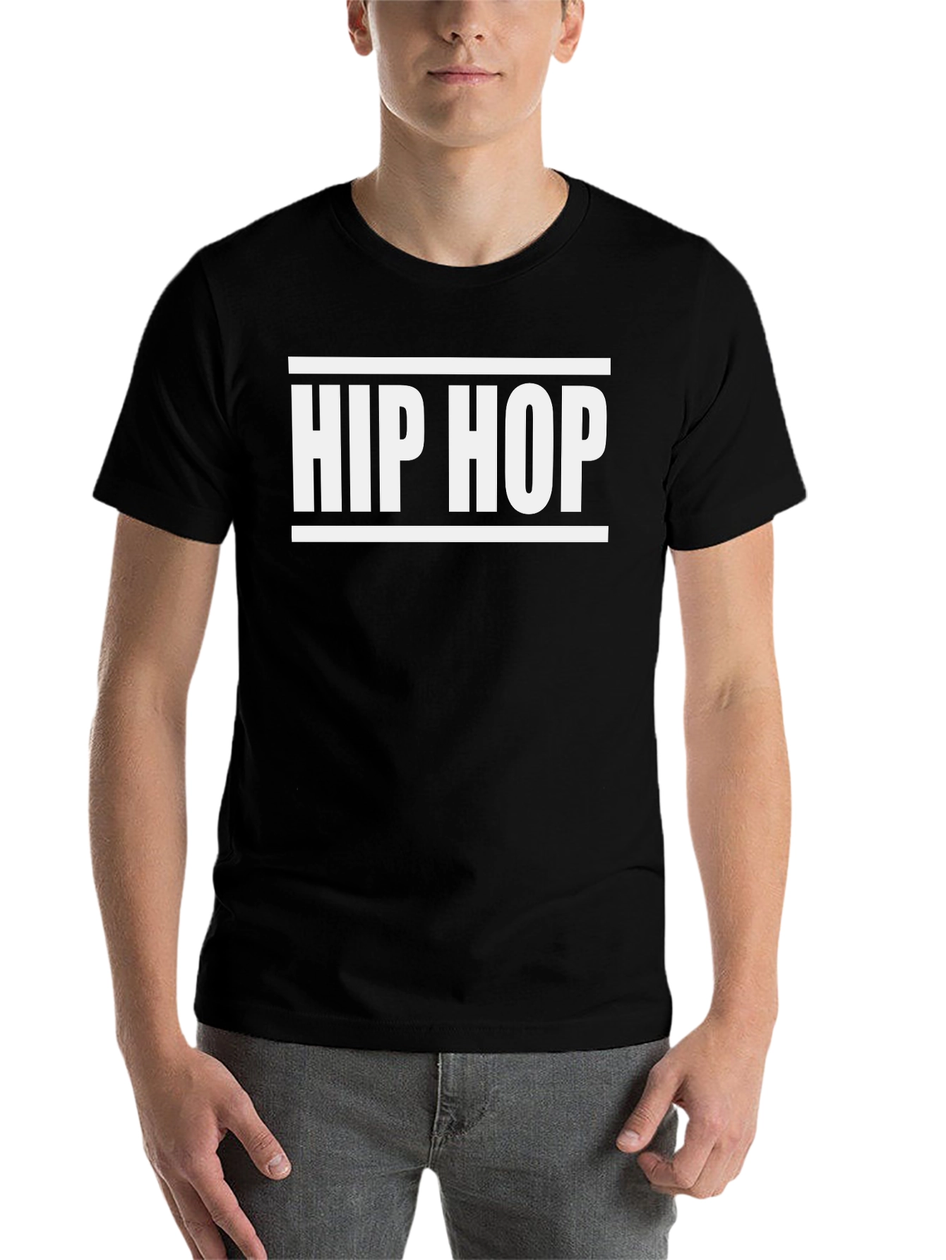 Hip Hop Graphic Tee - Classic Black T-Shirt