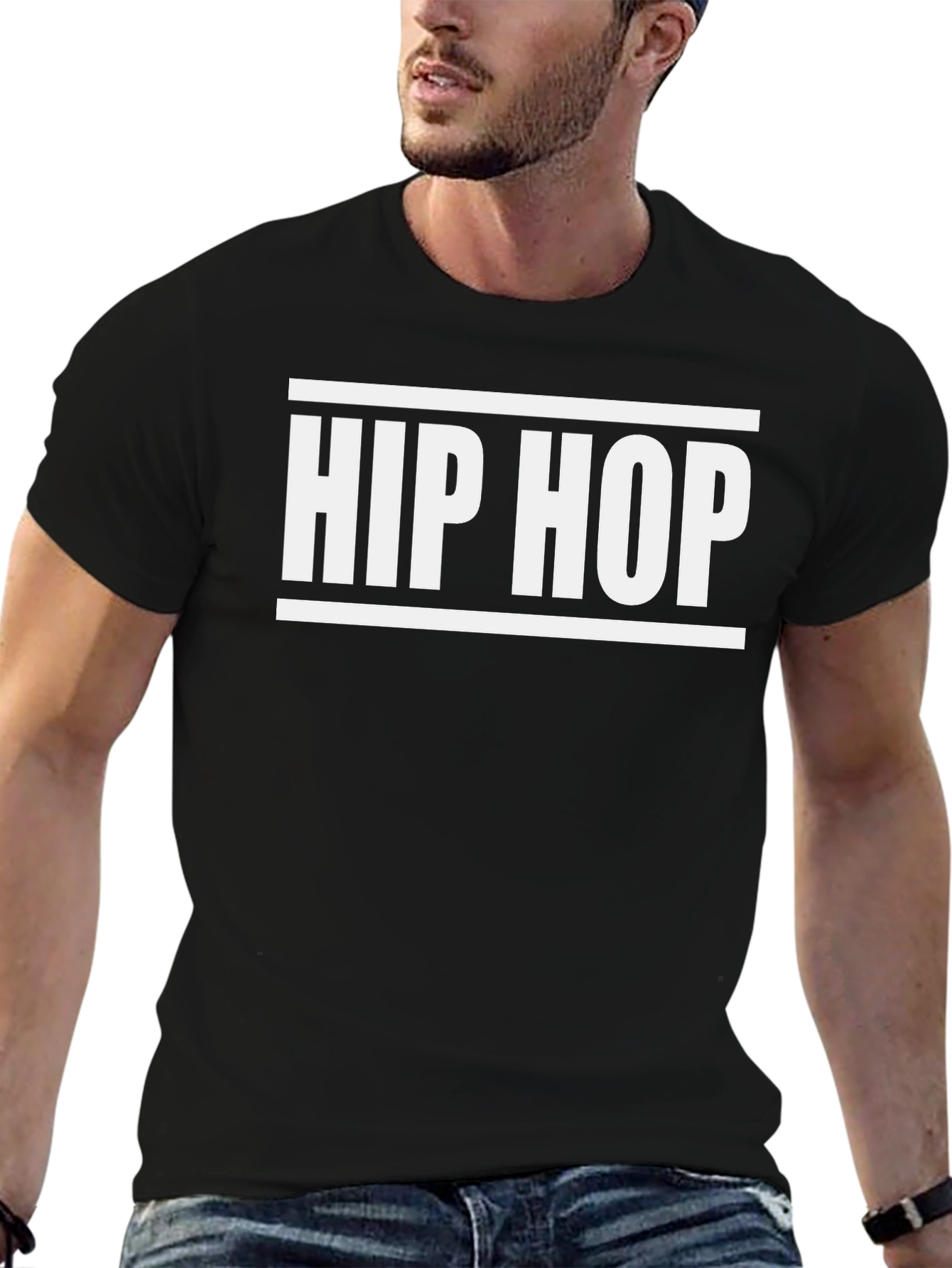 Hip Hop Graphic Tee - Classic Black T-Shirt
