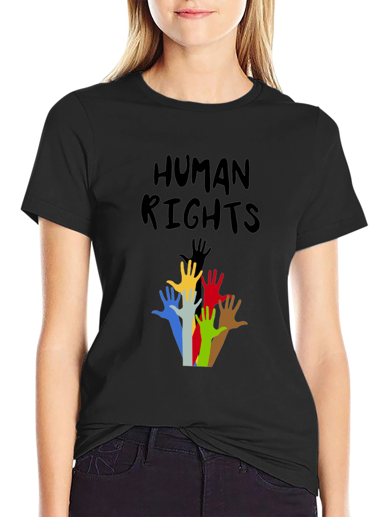 Human Rights Graphic T-Shirt - Black