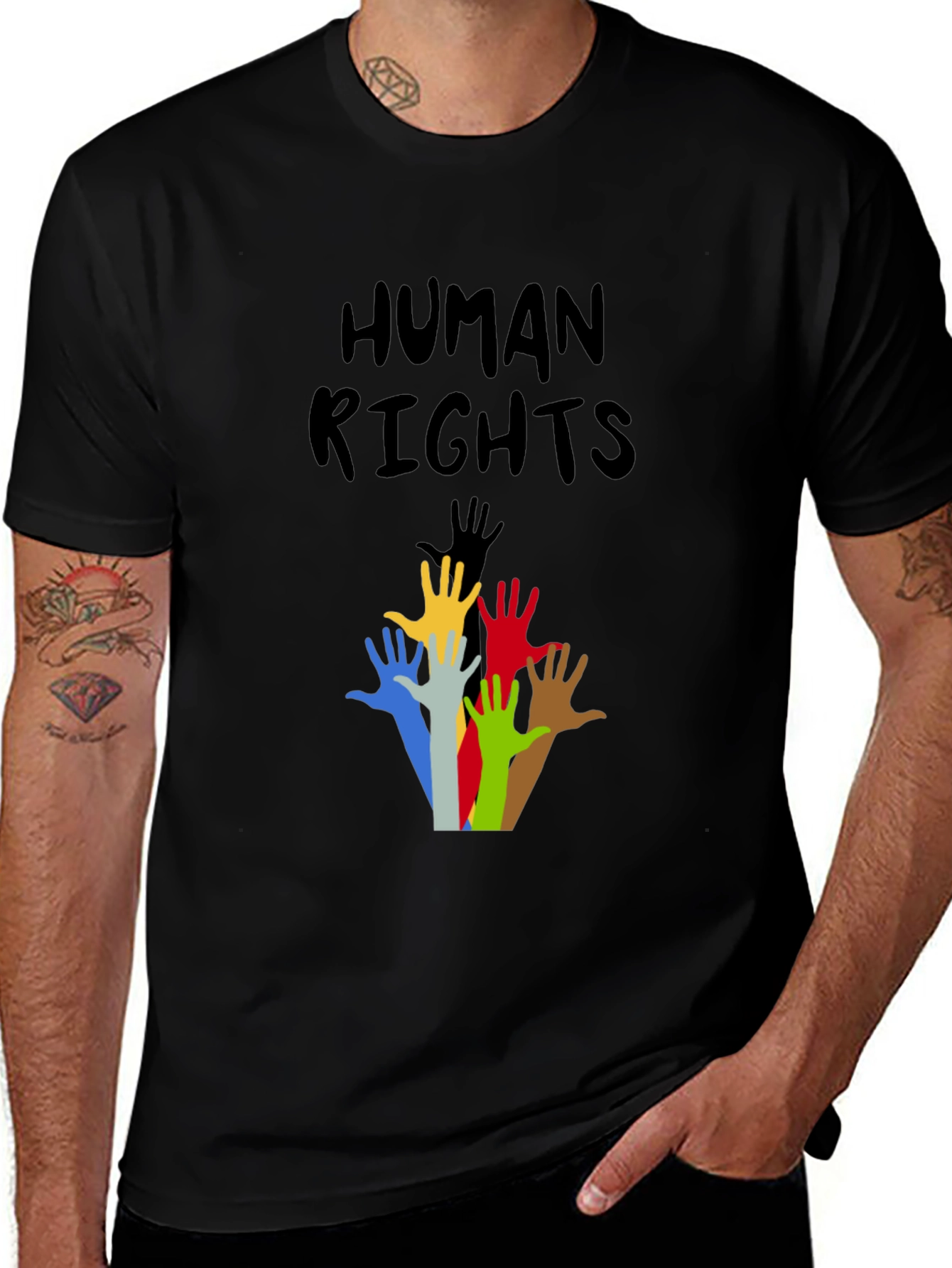 Human Rights Graphic T-Shirt - Black