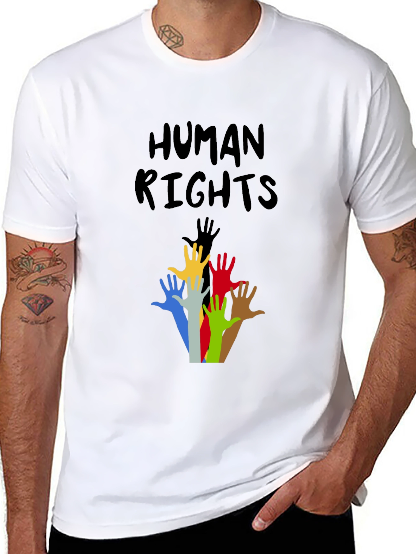 Human Rights Graphic T-Shirt - Black