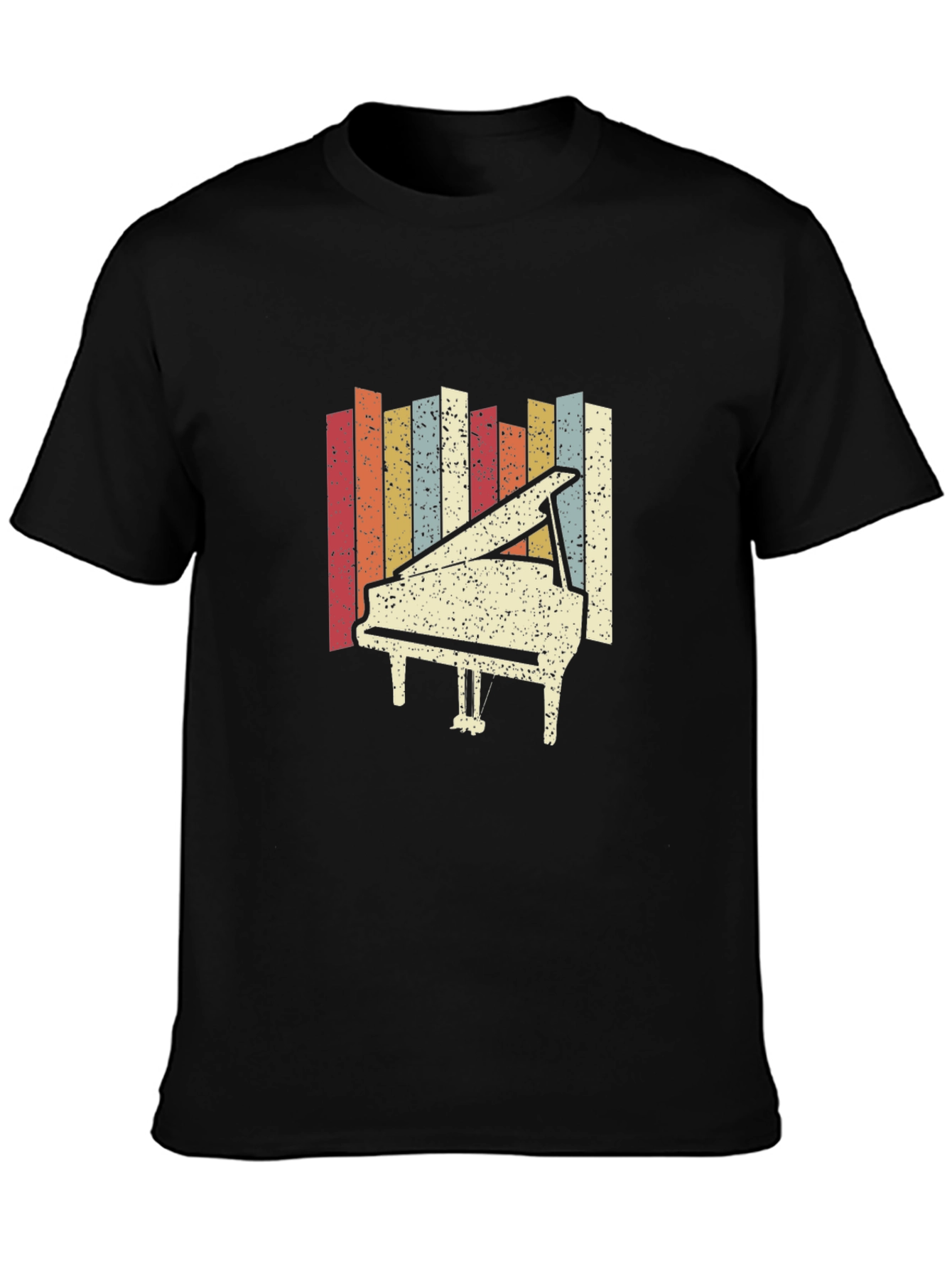 Retro Piano Graphic Tee - Classic Style
