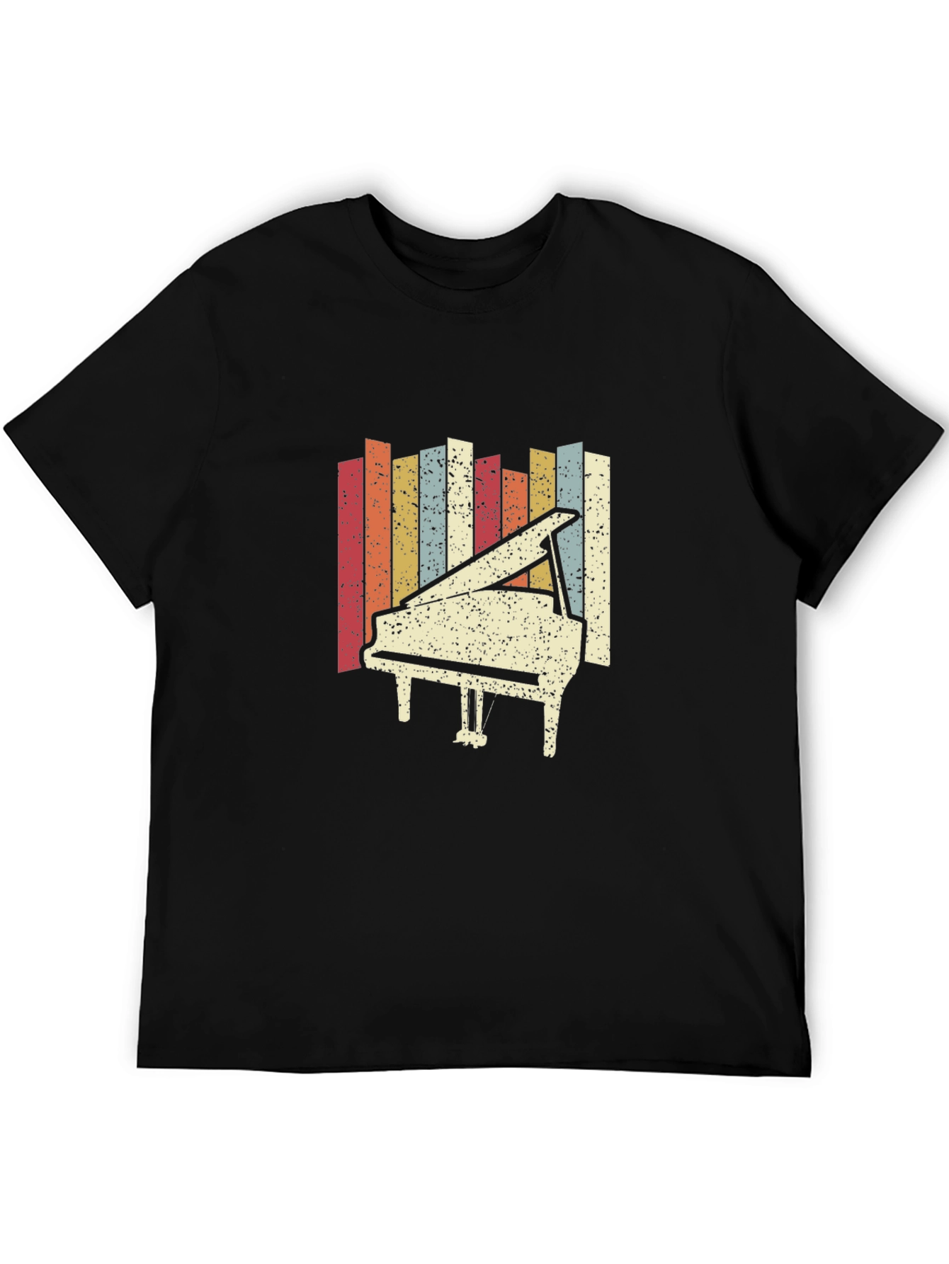 Retro Piano Graphic Tee - Classic Style