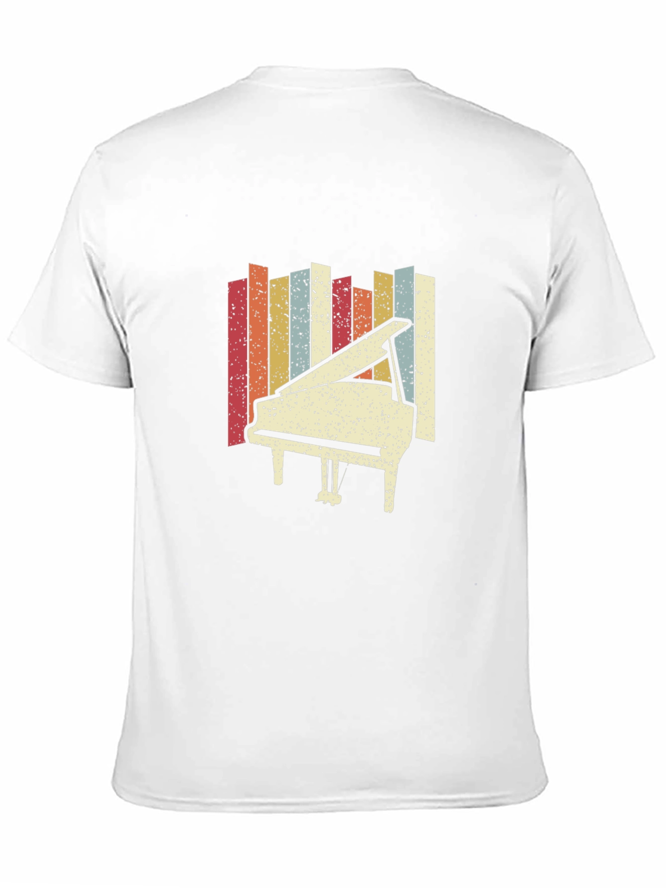 Retro Piano Graphic Tee - Classic Style