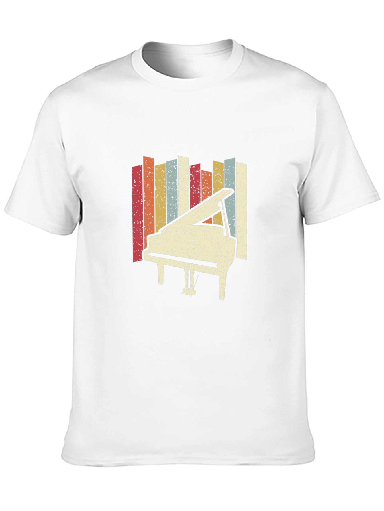 Retro Piano Graphic Tee - Classic Style