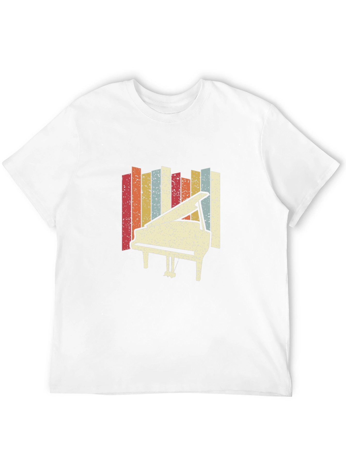 Retro Piano Graphic Tee - Classic Style