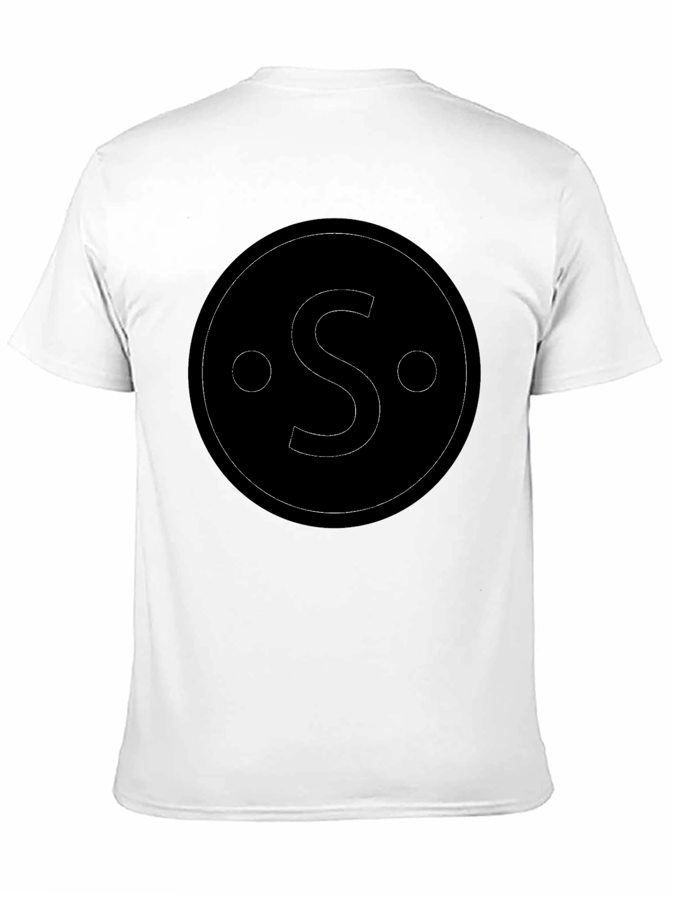 Minimalist S Circle Graphic Black T-Shirt