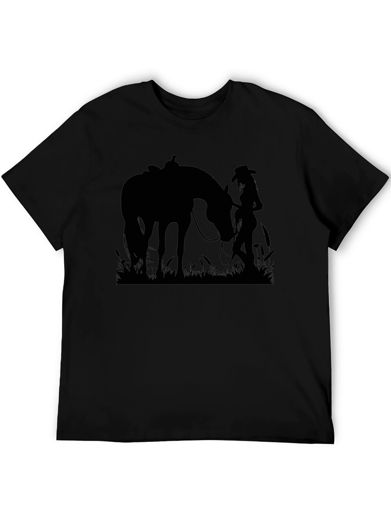 Cowgirl and Horse Silhouette T-Shirt