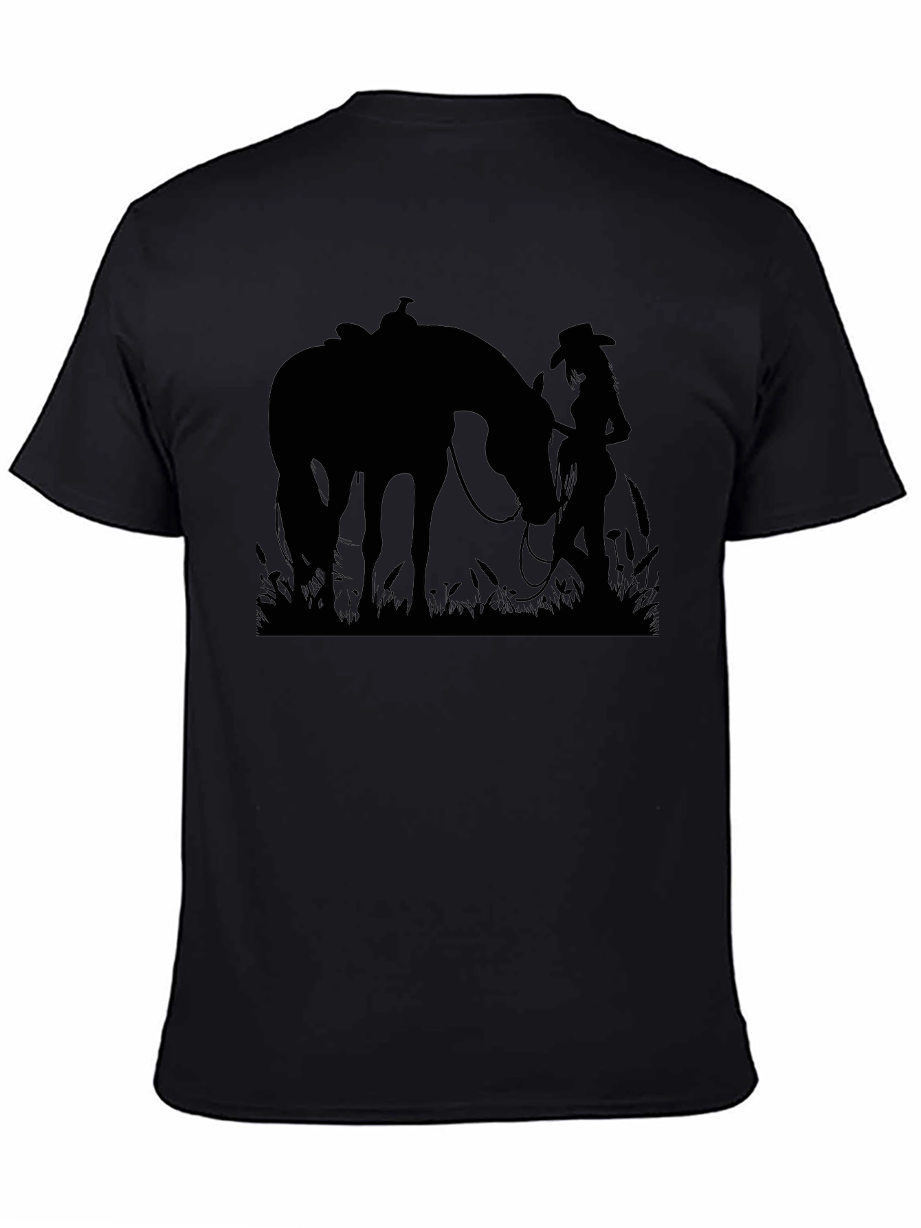 Cowgirl and Horse Silhouette T-Shirt