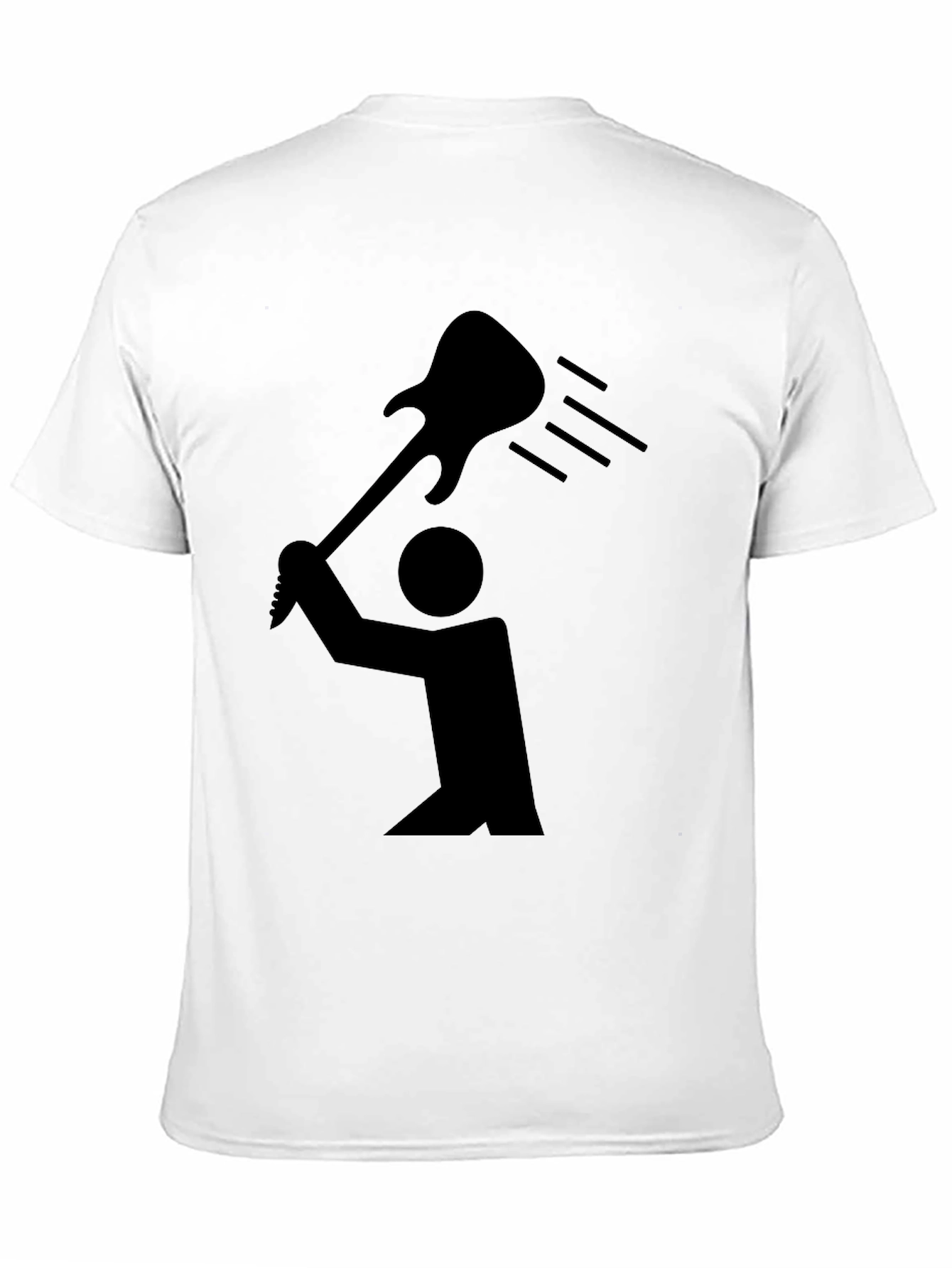 Guitar Smash Graphic Tee - Black Cotton Rocker T-Shirt