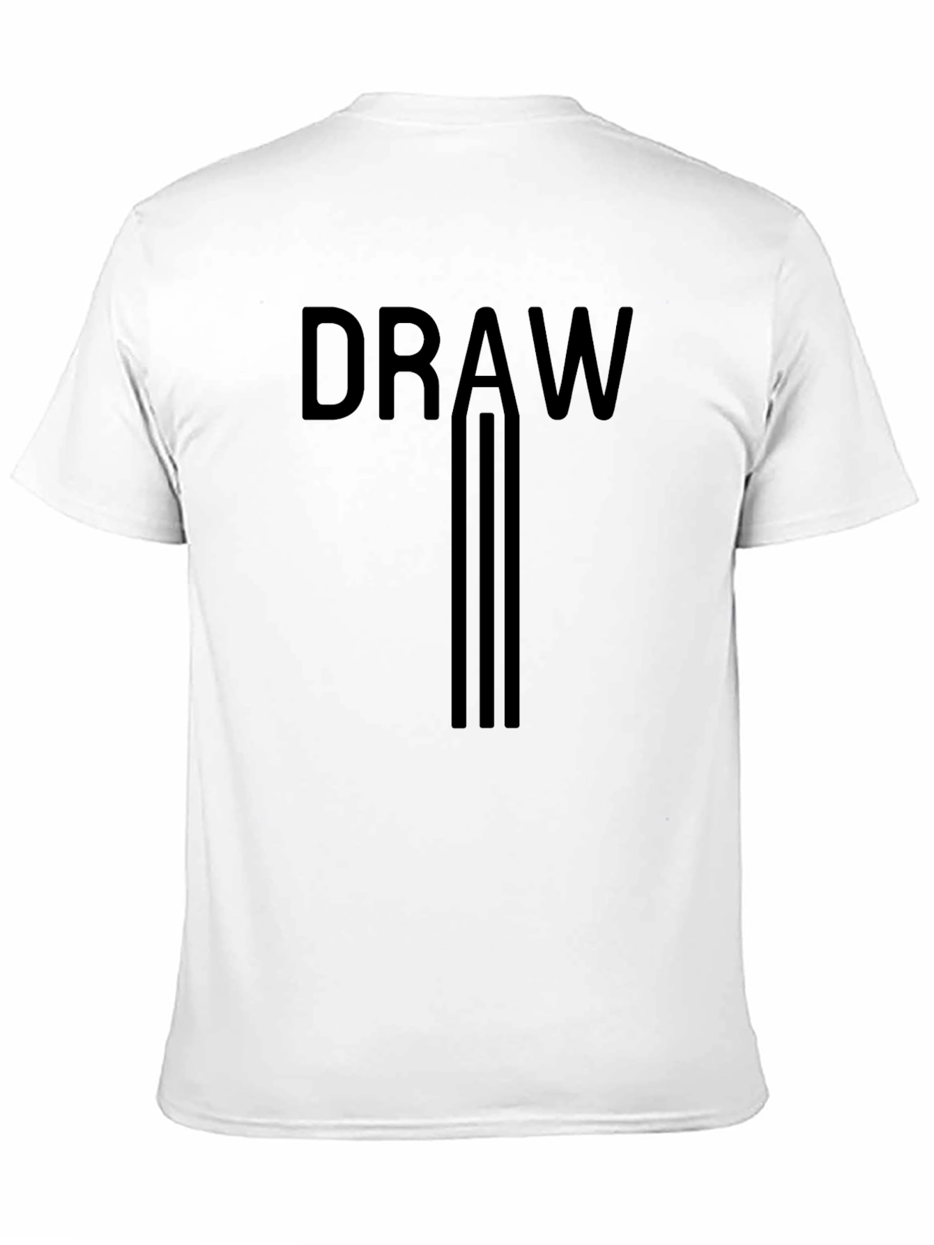 Draw Graphic T-Shirt - Black Cotton Tee