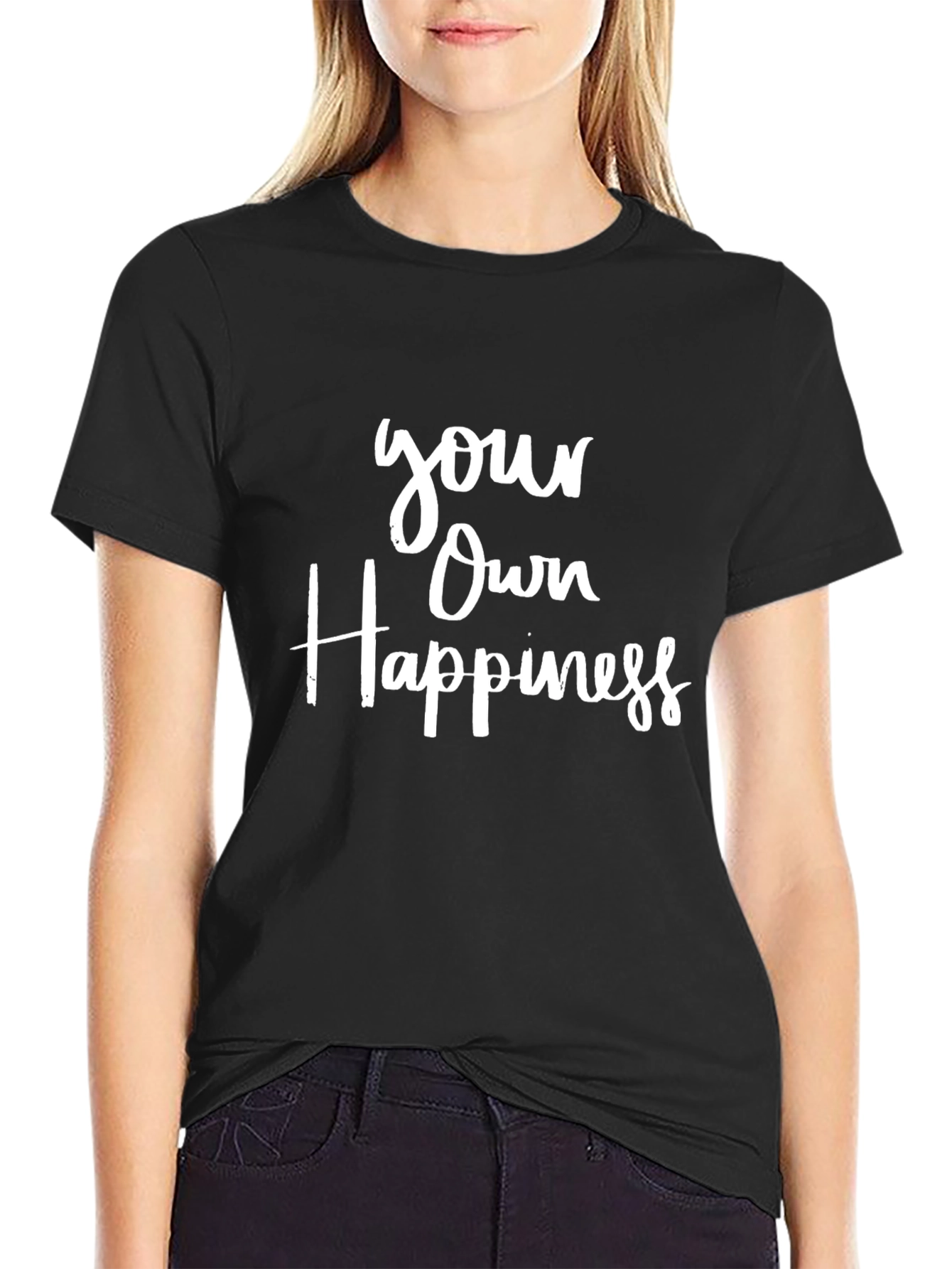 Your Own Happiness Graphic Tee - Black