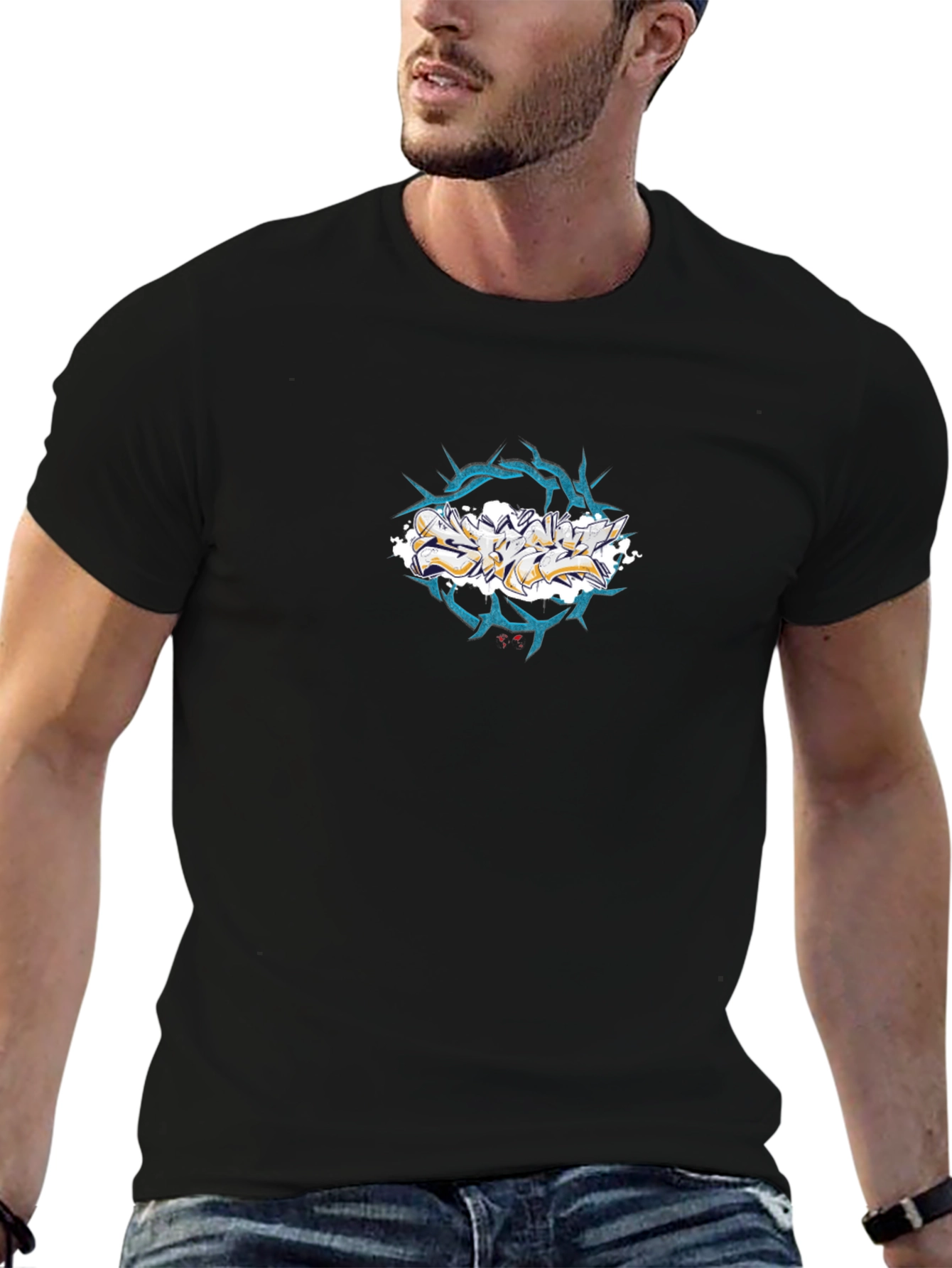 Edgy Graphic Tee - Crown Design