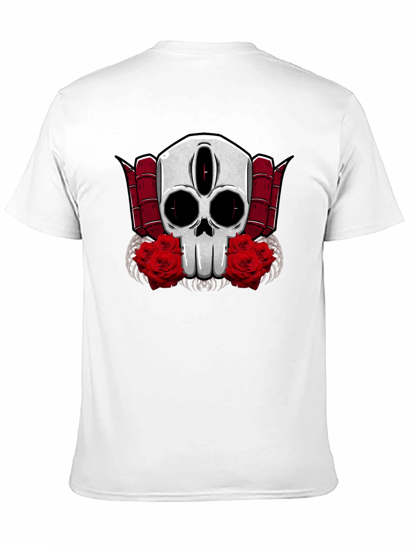 Skull & Roses Graphic Tee - Edgy Style