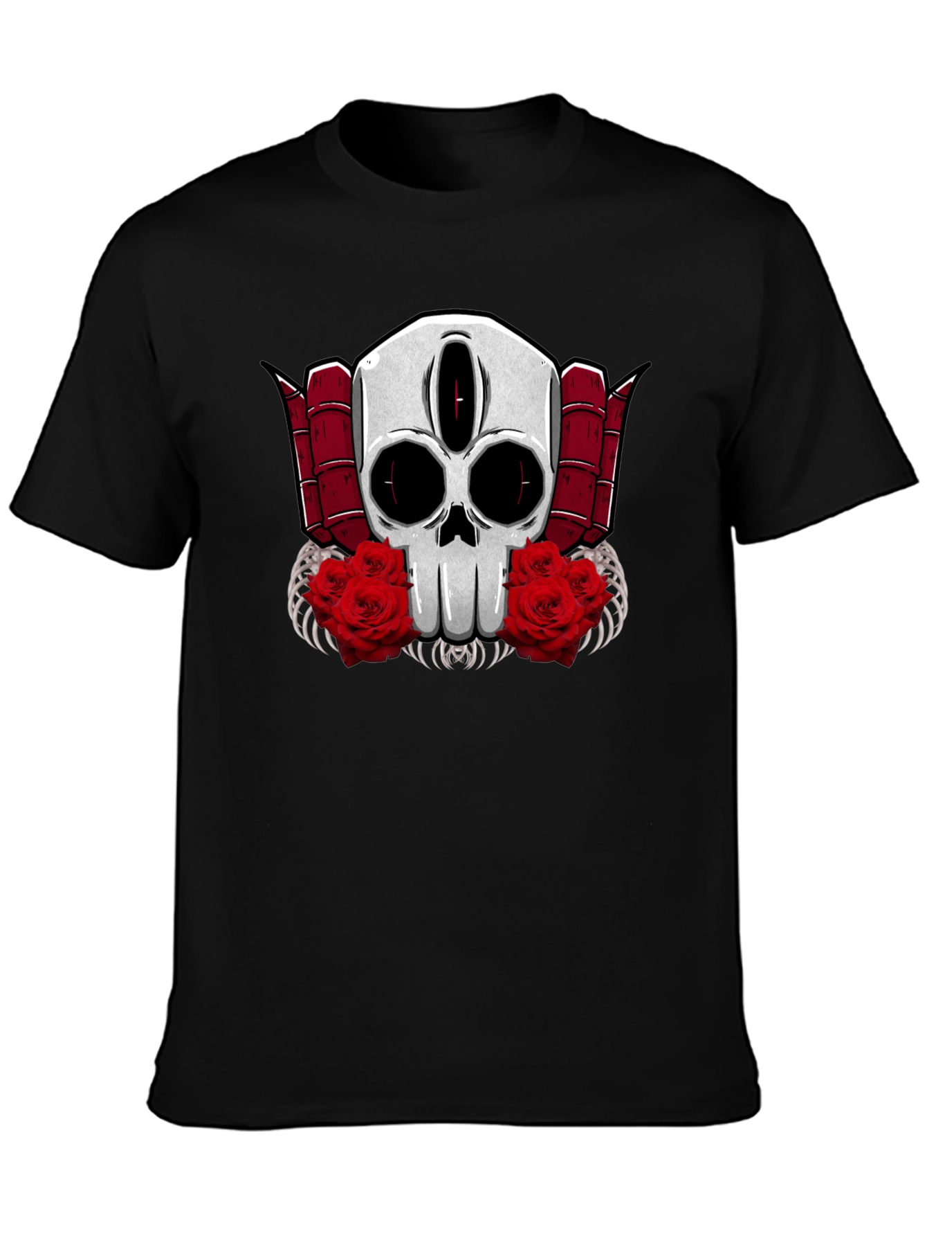 Skull & Roses Graphic Tee - Edgy Style