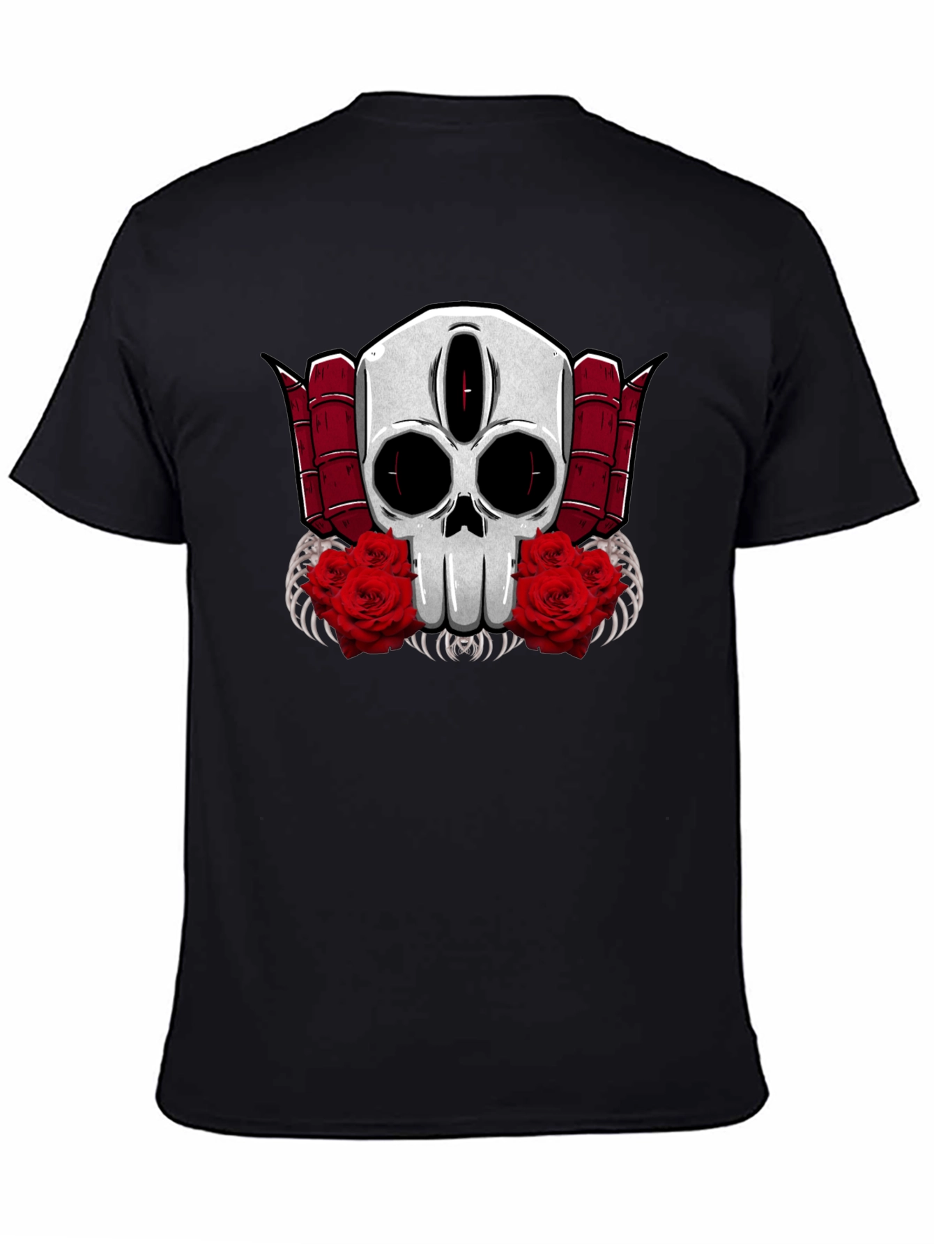 Skull & Roses Graphic Tee - Edgy Style