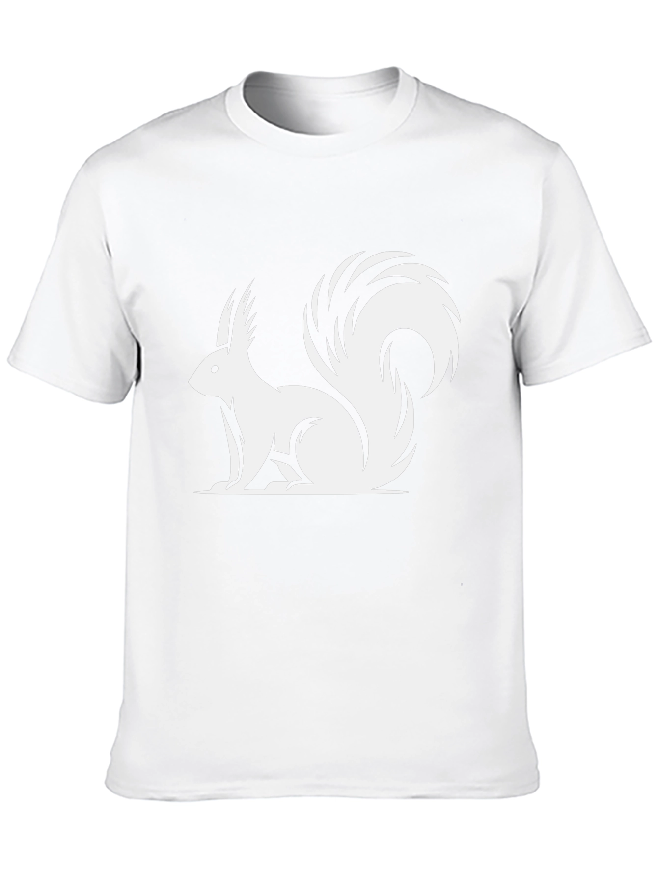 Squirrel Graphic Print Black T-Shirt