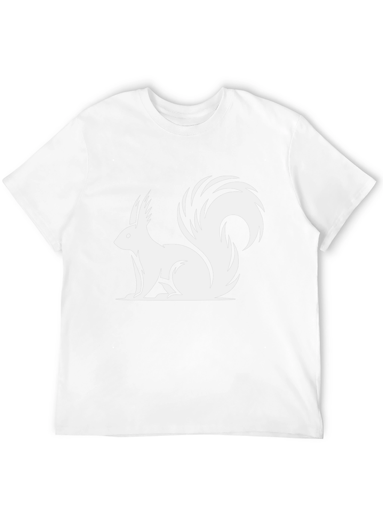 Squirrel Graphic Print Black T-Shirt