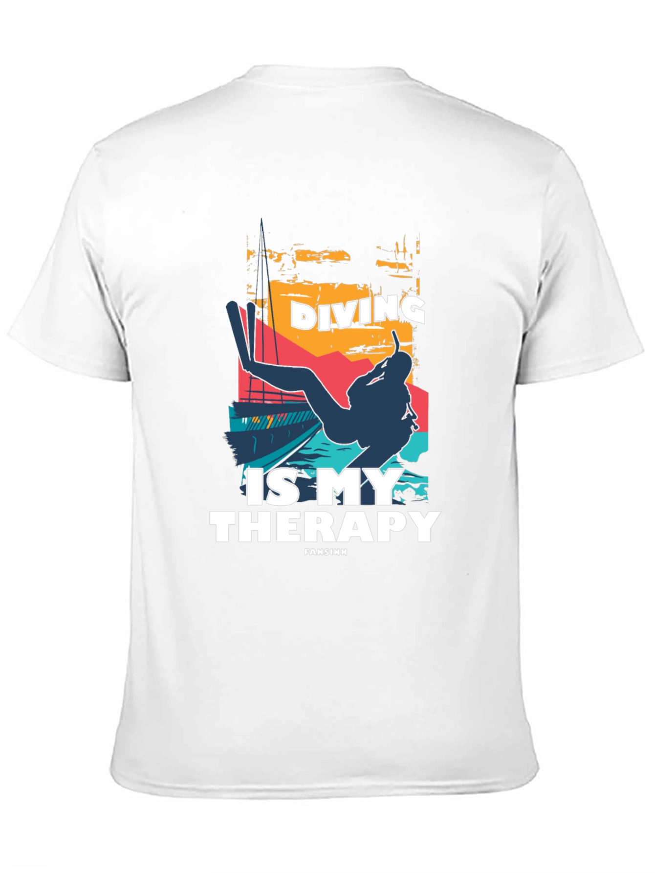 Diving is My Therapy Black T-Shirt
