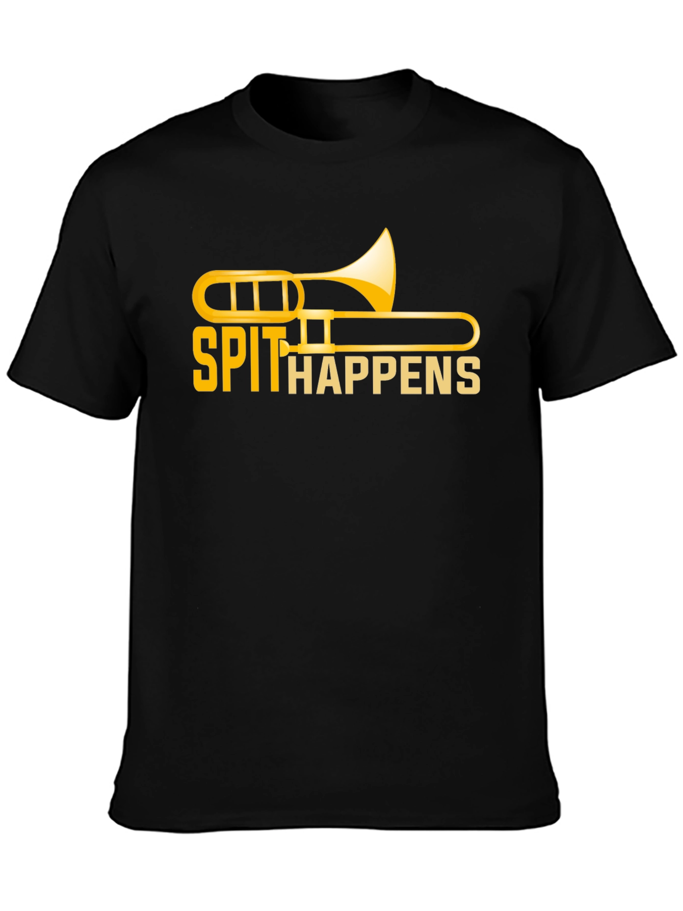 Spit Happens Trombone T-Shirt - Band Humor
