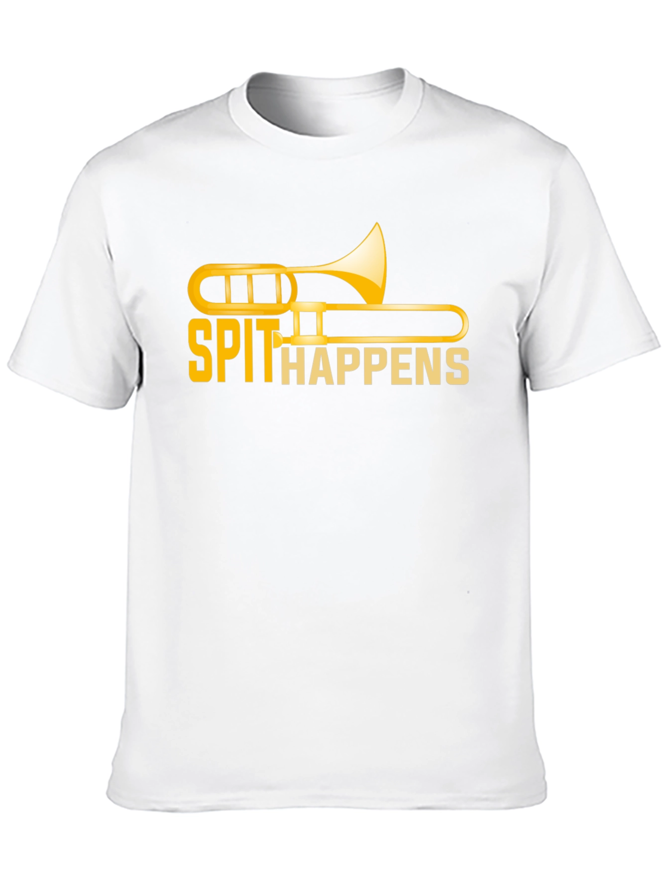 Spit Happens Trombone T-Shirt - Band Humor