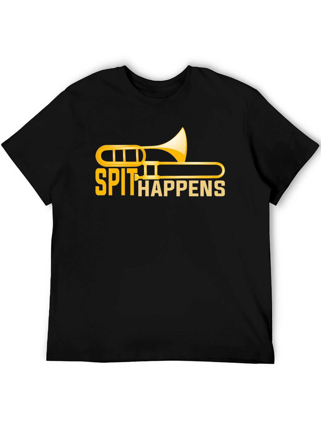 Spit Happens Trombone T-Shirt - Band Humor