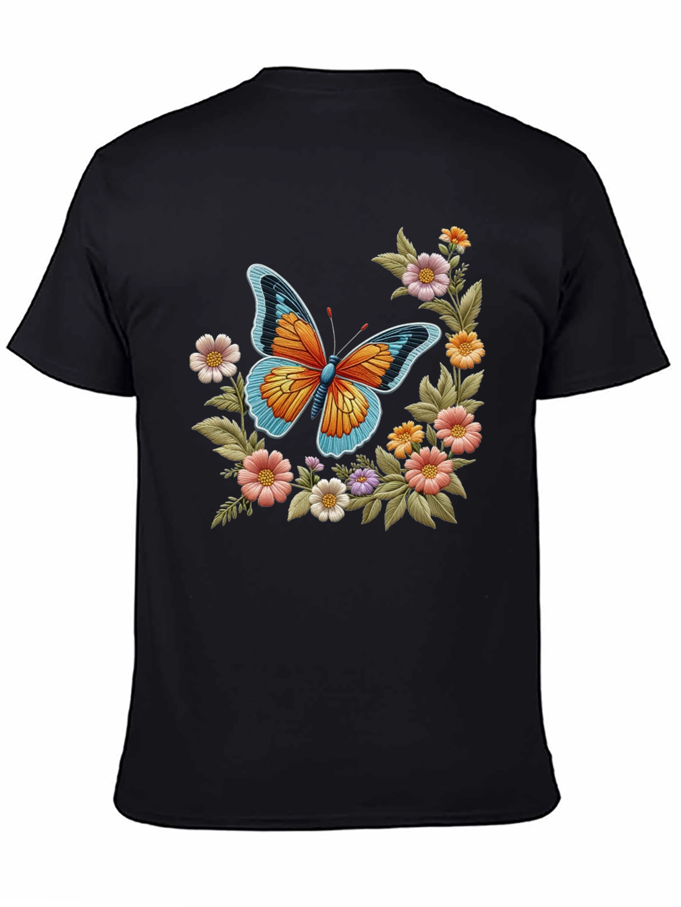 Butterfly Floral Print T-Shirt