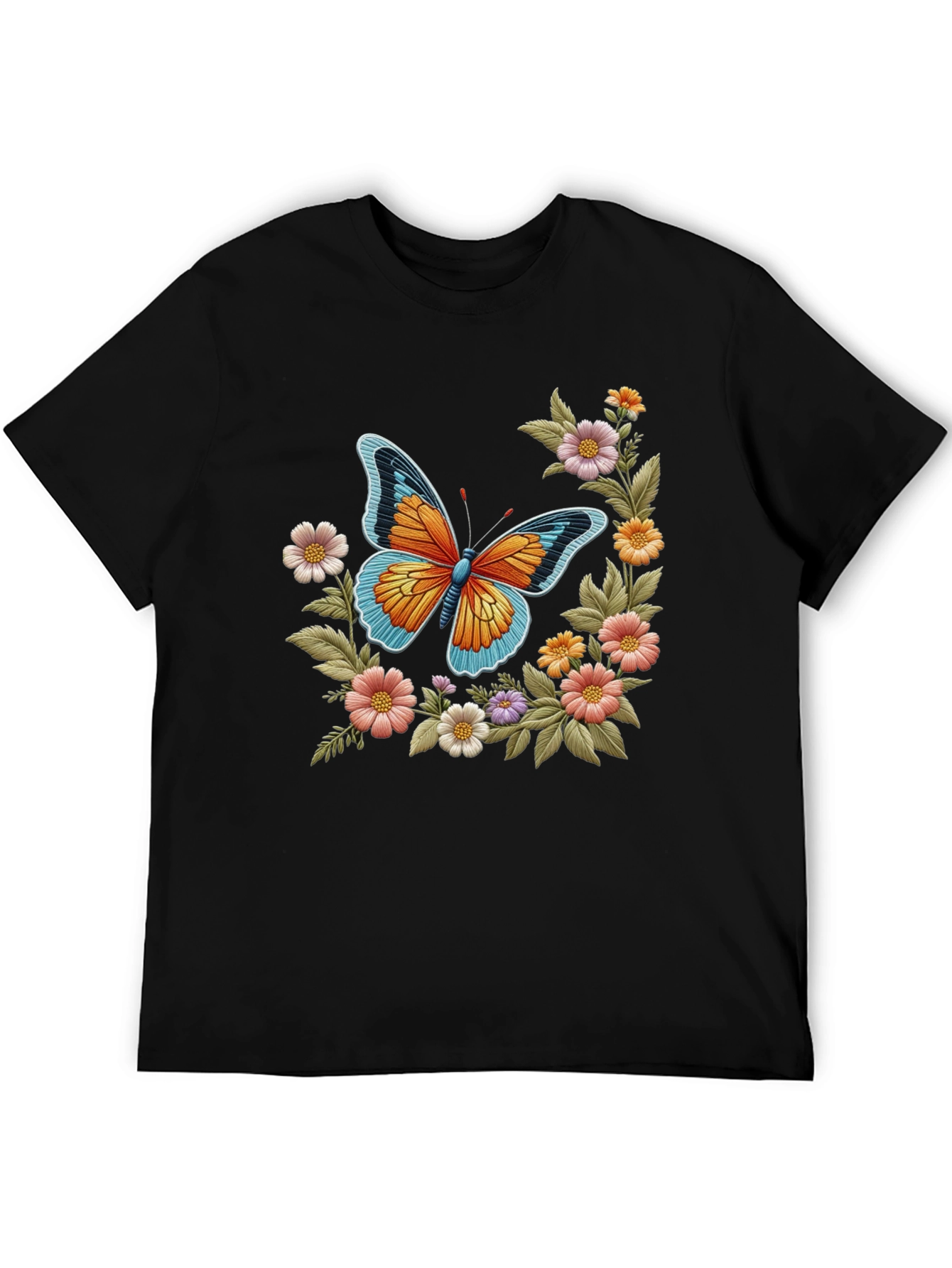 Butterfly Floral Print T-Shirt