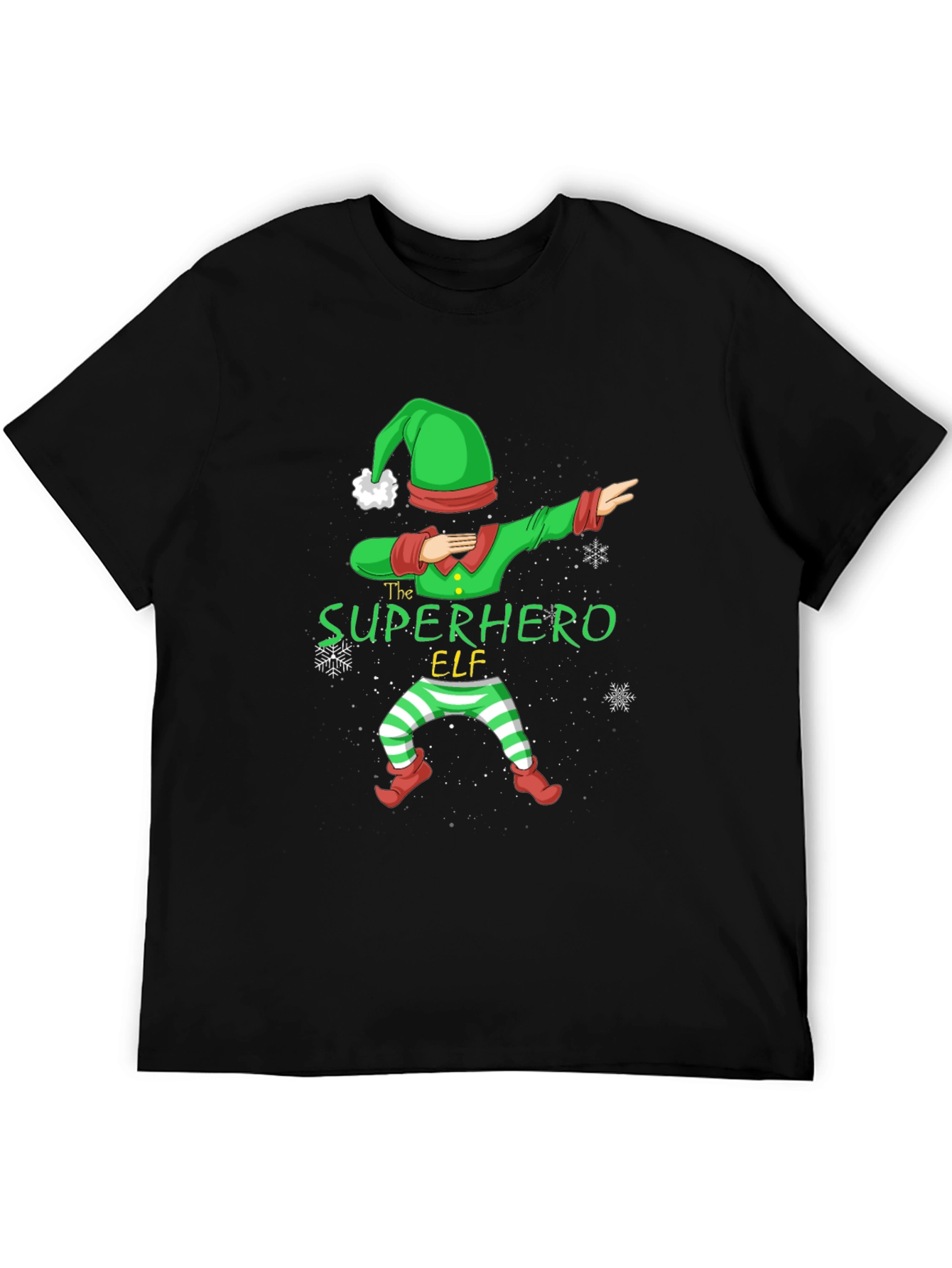 Superhero Elf Dabbing Christmas T-Shirt