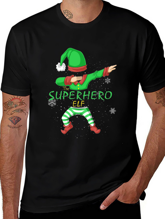 Superhero Elf Dabbing Christmas T-Shirt