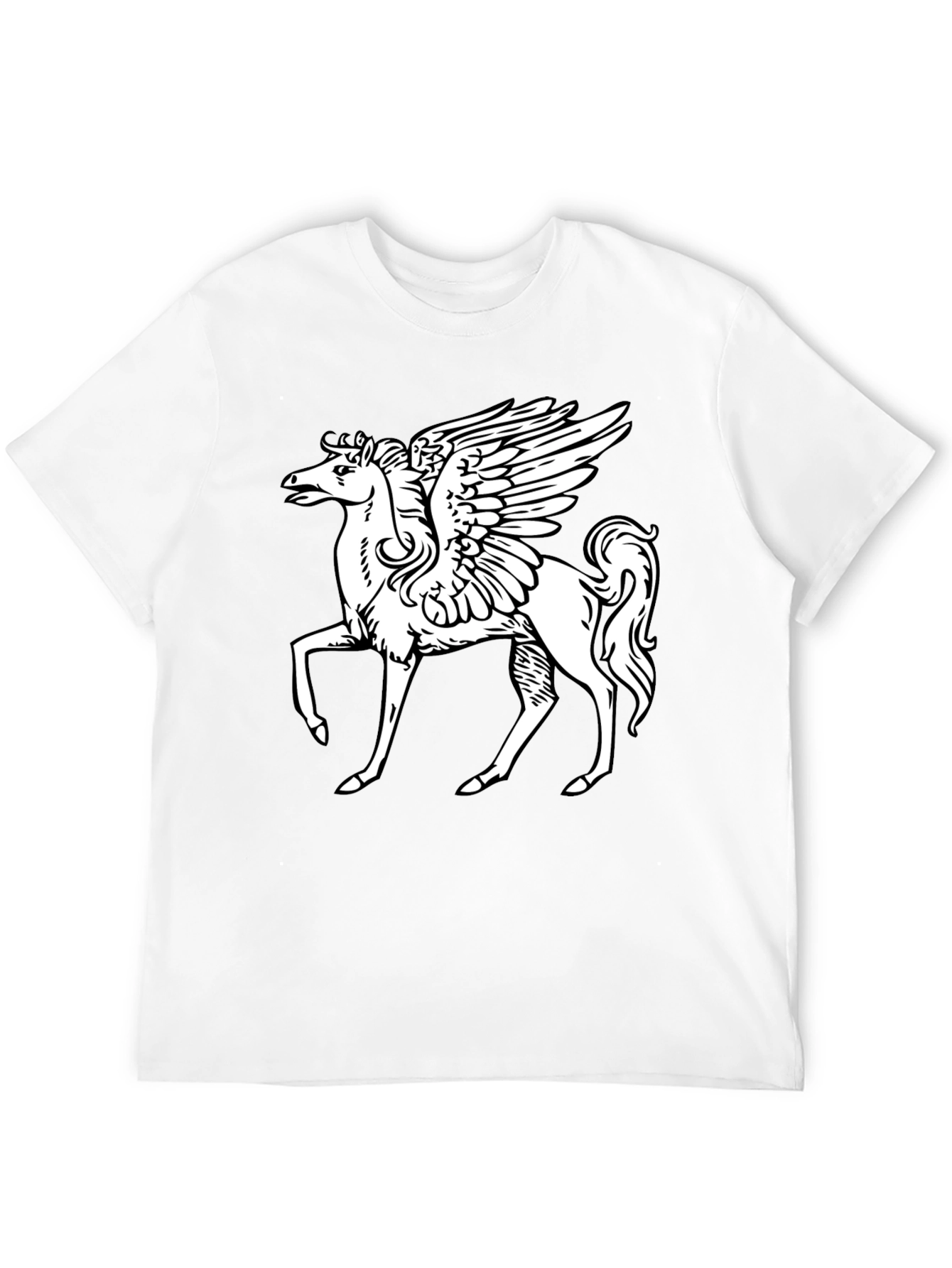 Pegasus Graphic T-Shirt - Black Cotton Tee