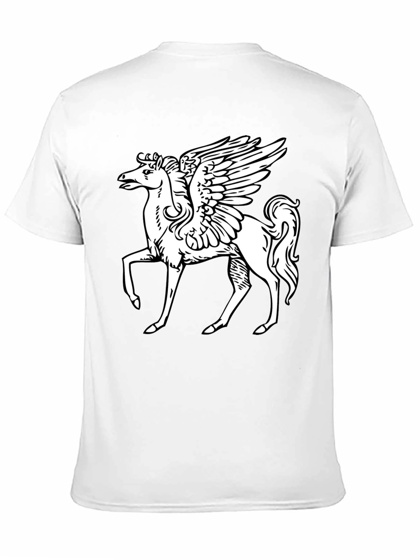 Pegasus Graphic T-Shirt - Black Cotton Tee