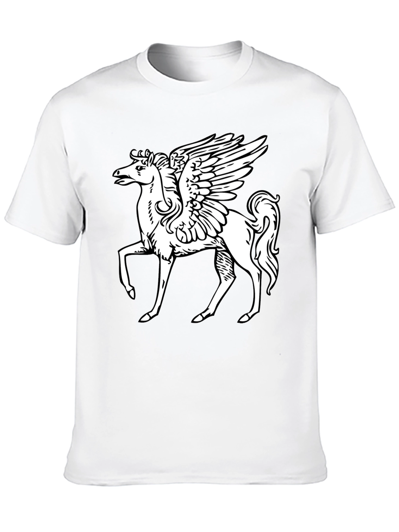Pegasus Graphic T-Shirt - Black Cotton Tee