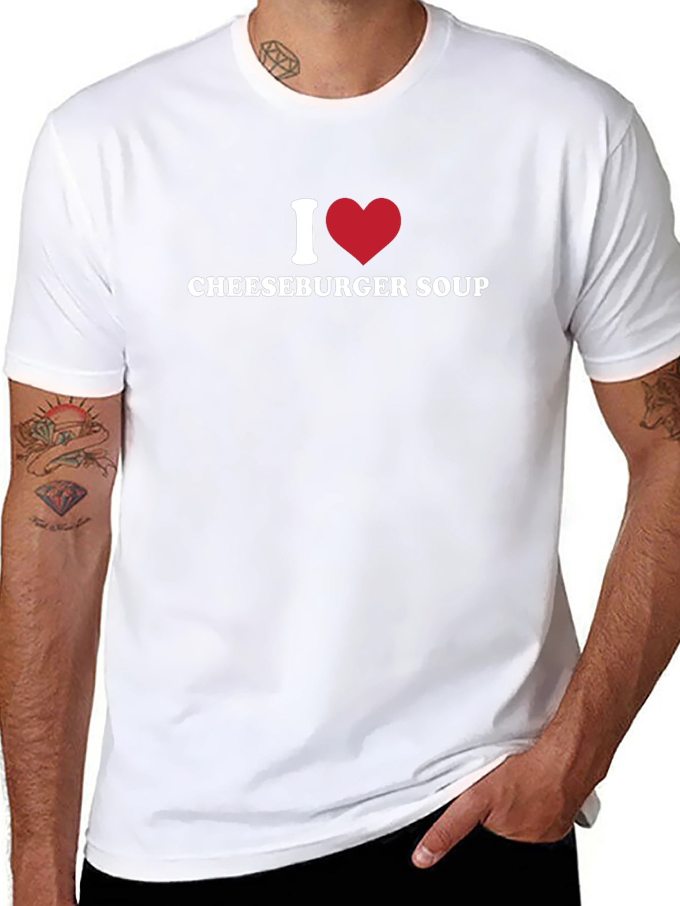 I Heart Cheeseburger Soup Black T-Shirt