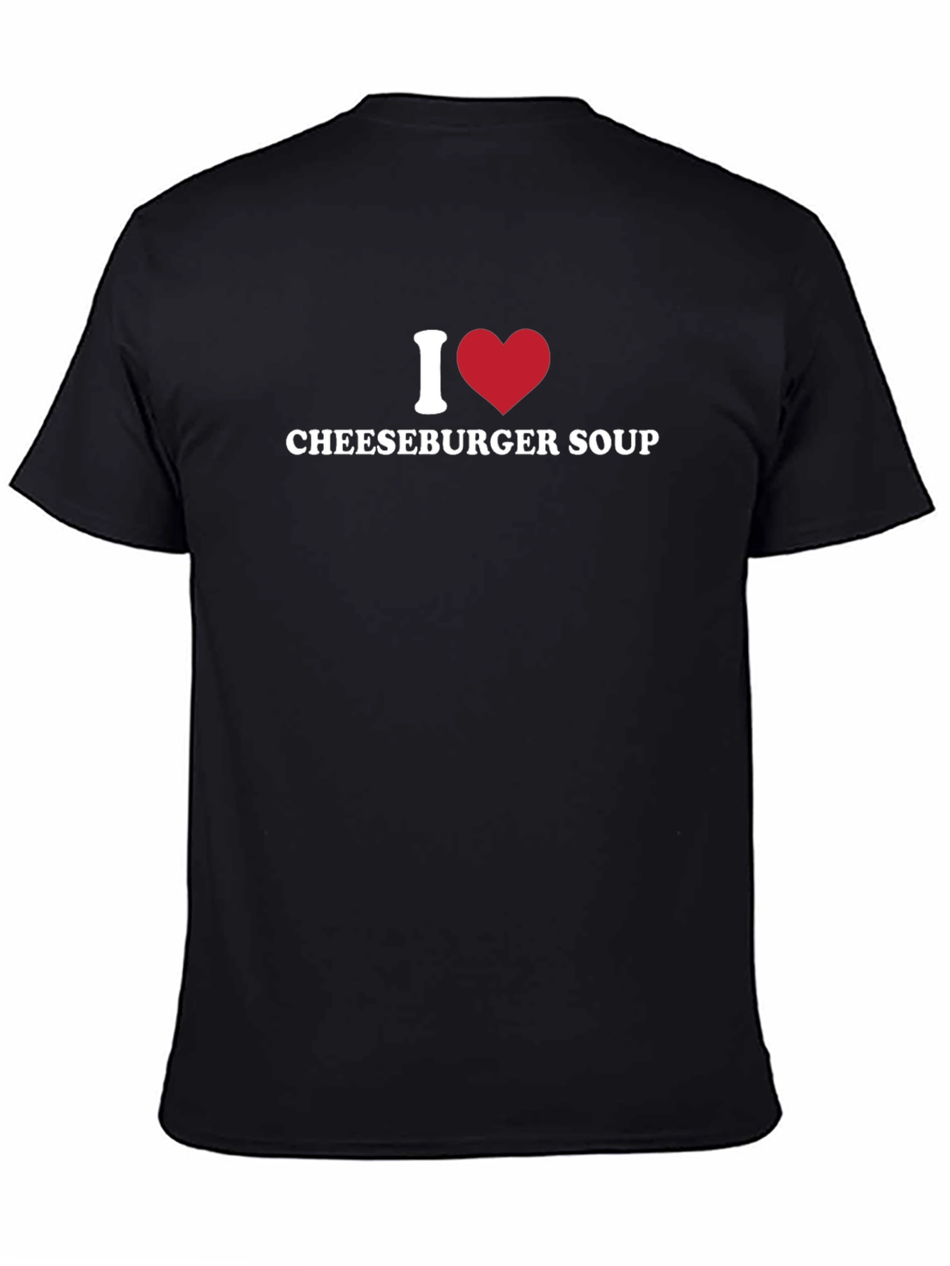I Heart Cheeseburger Soup Black T-Shirt