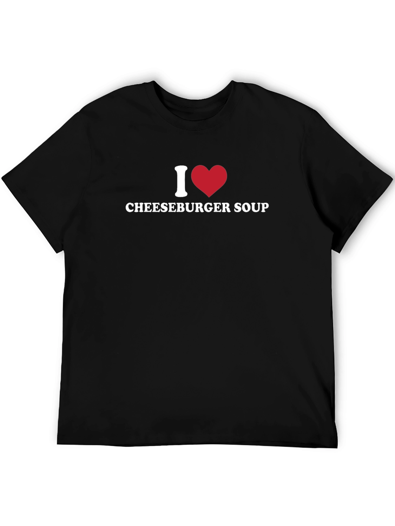 I Heart Cheeseburger Soup Black T-Shirt