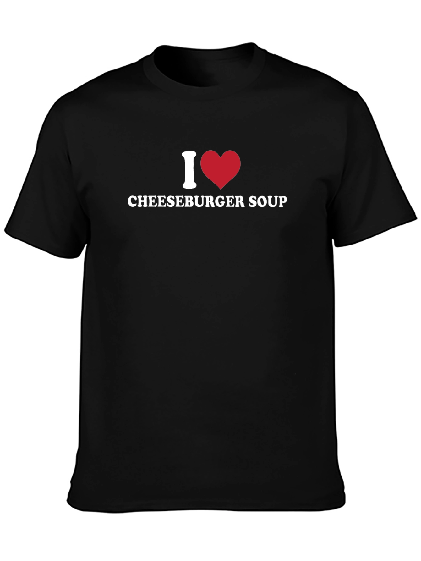 I Heart Cheeseburger Soup Black T-Shirt